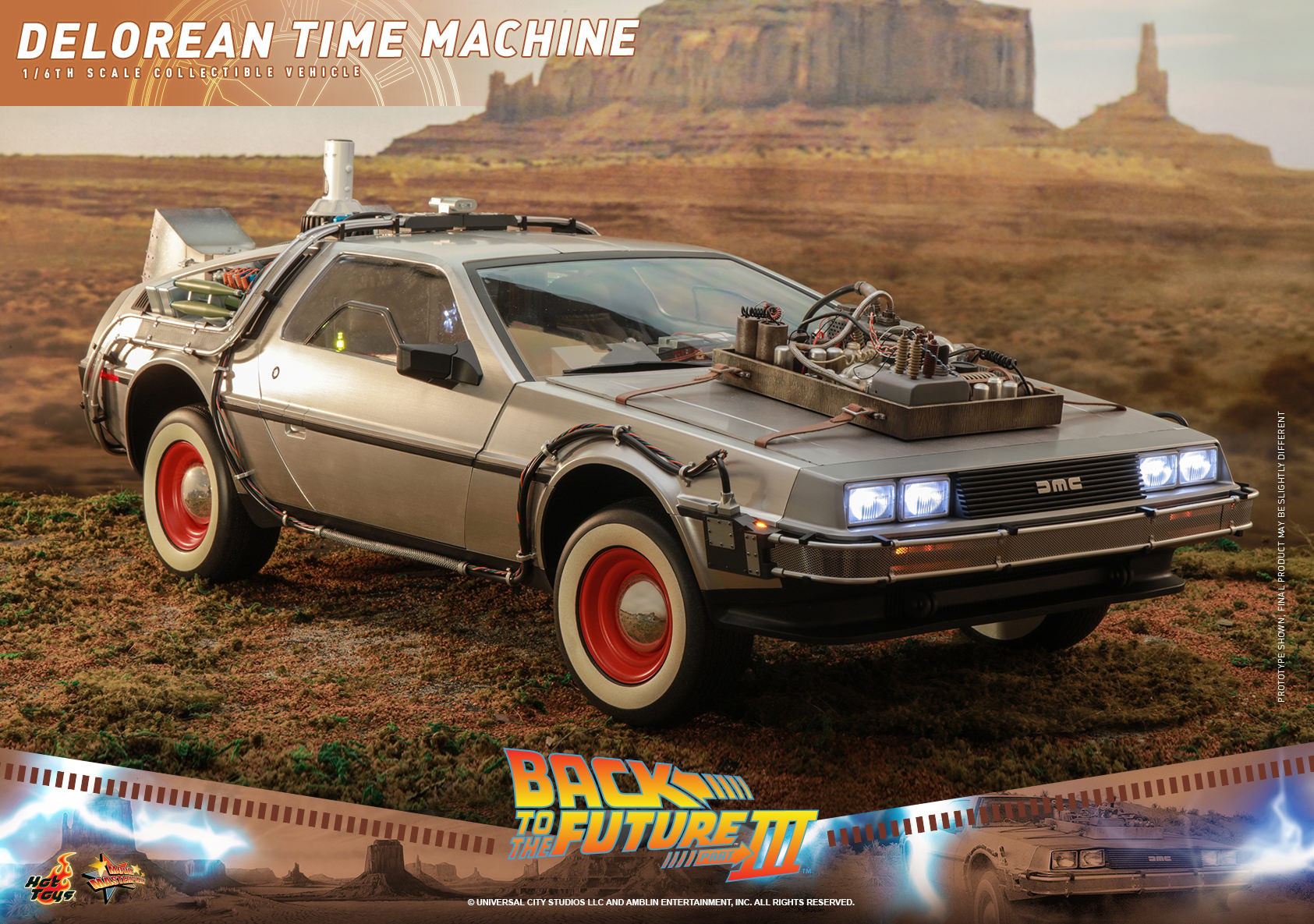 Back to the Future DeLorean Time Machine Sixth Scale Figure Accessory  (Prototype Shown) View 12