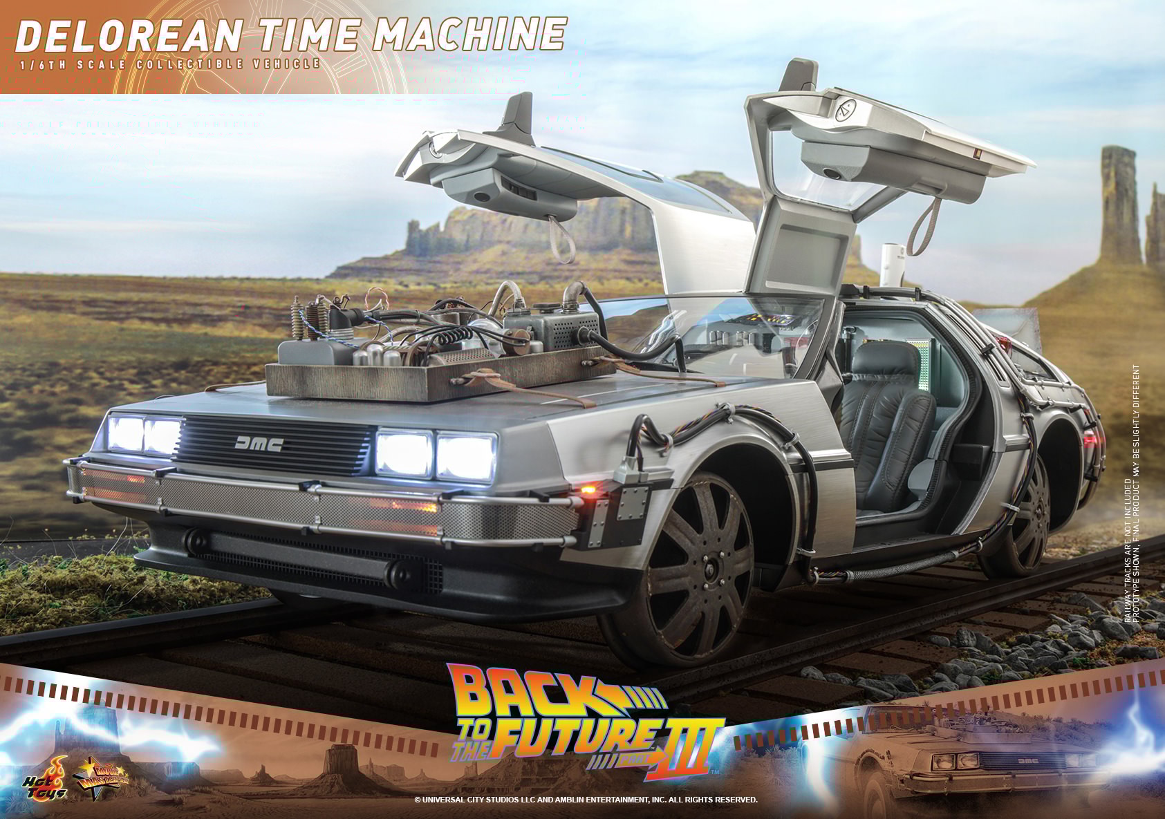BANDAI Hot Wheels Charawheels Delorean 1 2 3 Set JAPAN Rare