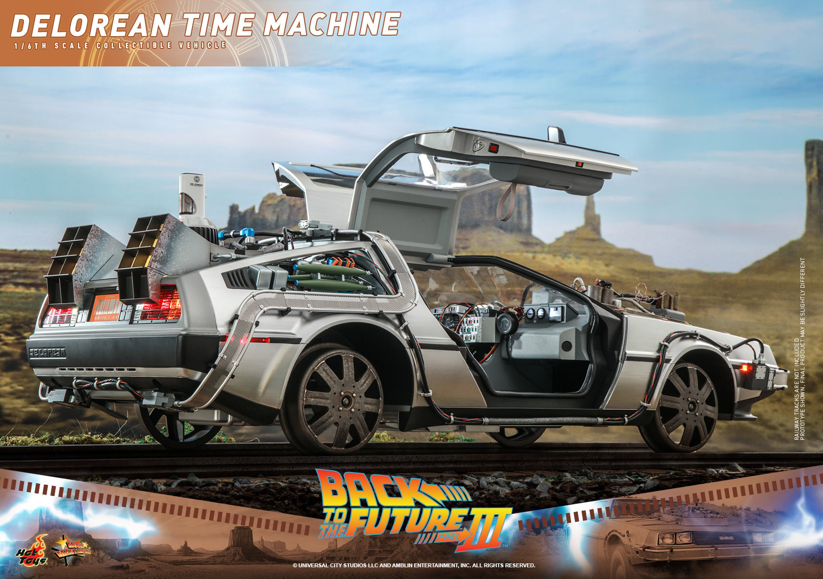 Back to the Future DeLorean Time Machine Sixth Scale Figure Accessory  (Prototype Shown) View 14