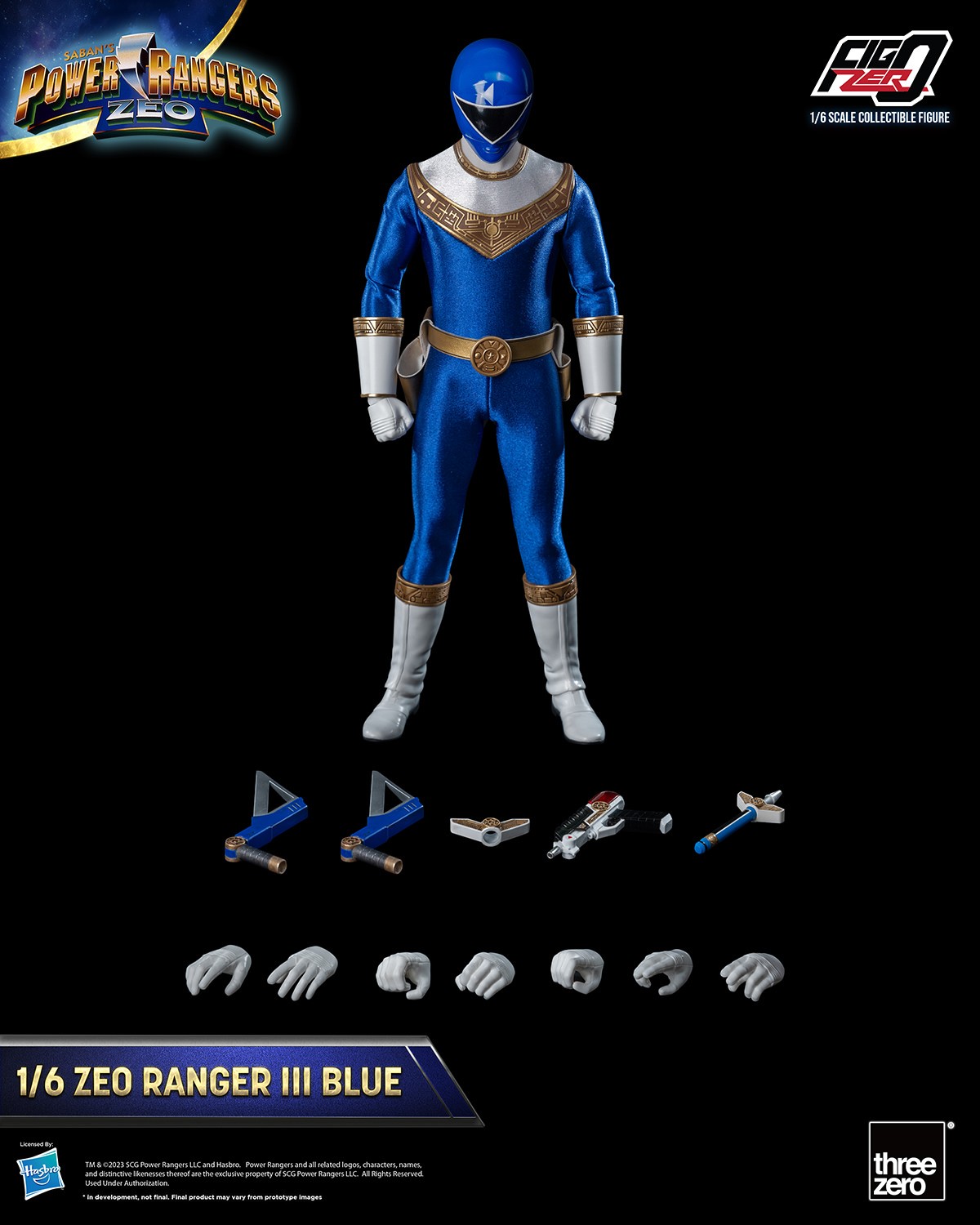 Zeo Ranger III Blue Sixth Scale Figure by Threezero