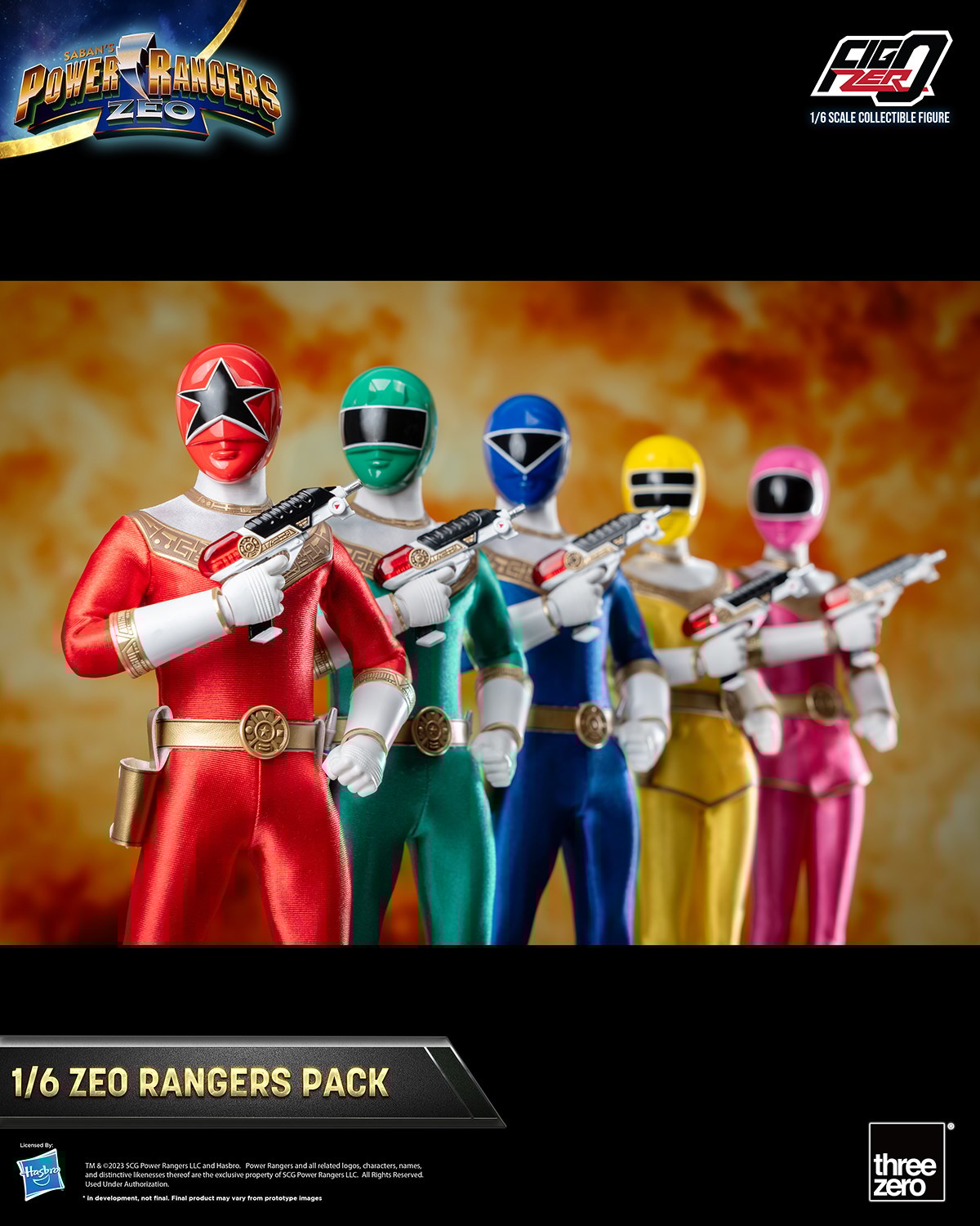 Zeo Rangers Pack Sixth Scale Figure Set by Threezero