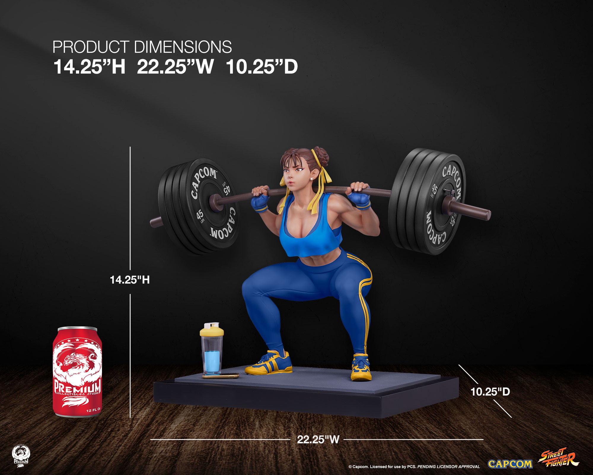 Street Fighter Chun-Li: Powerlifting (Alpha Edition) Quarter Scale Statue  (Prototype Shown) View 2