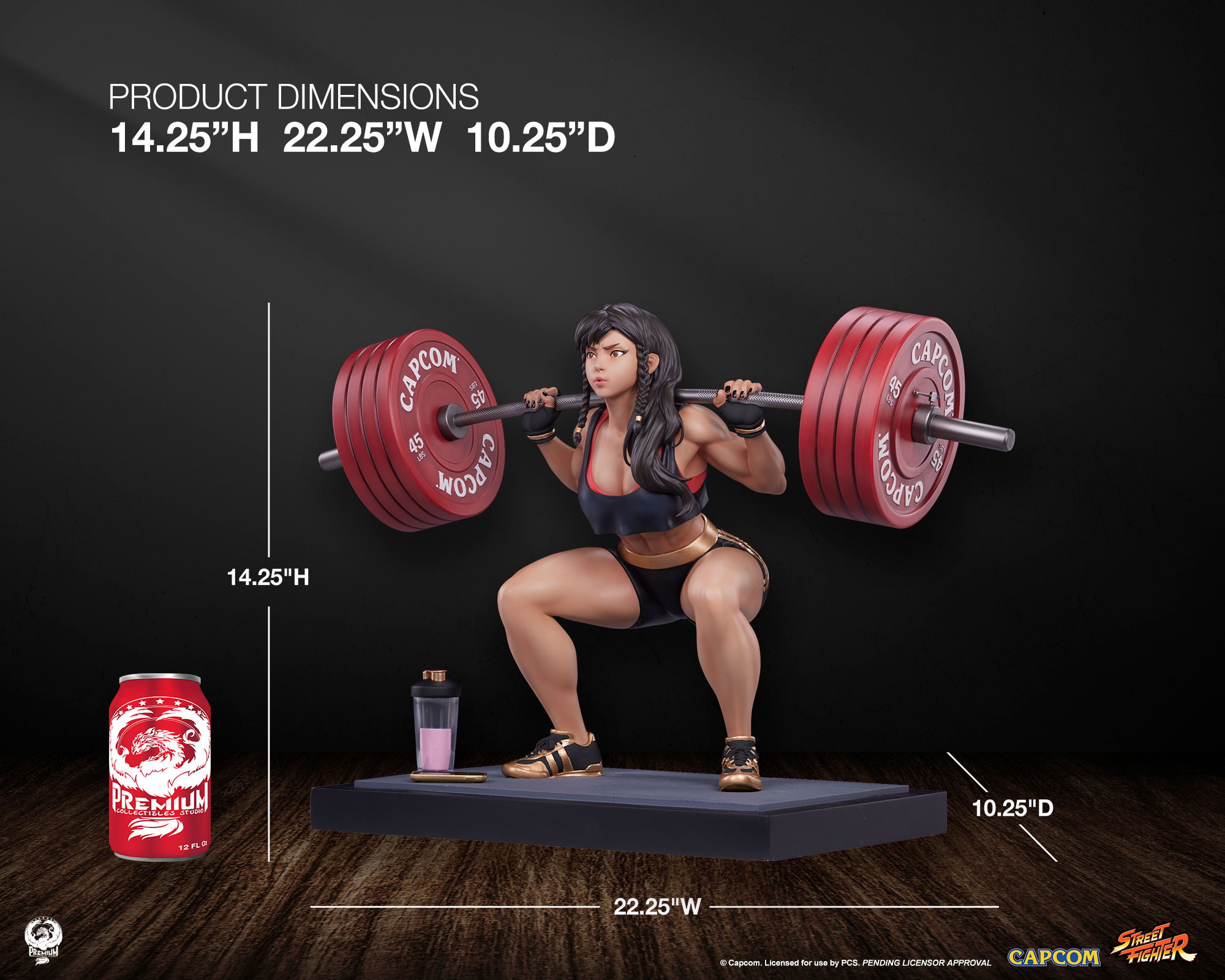 Street Fighter Chun-Li: Powerlifting (Battle Edition) Quarter Scale Statue  Exclusive Edition (Prototype Shown) View 2
