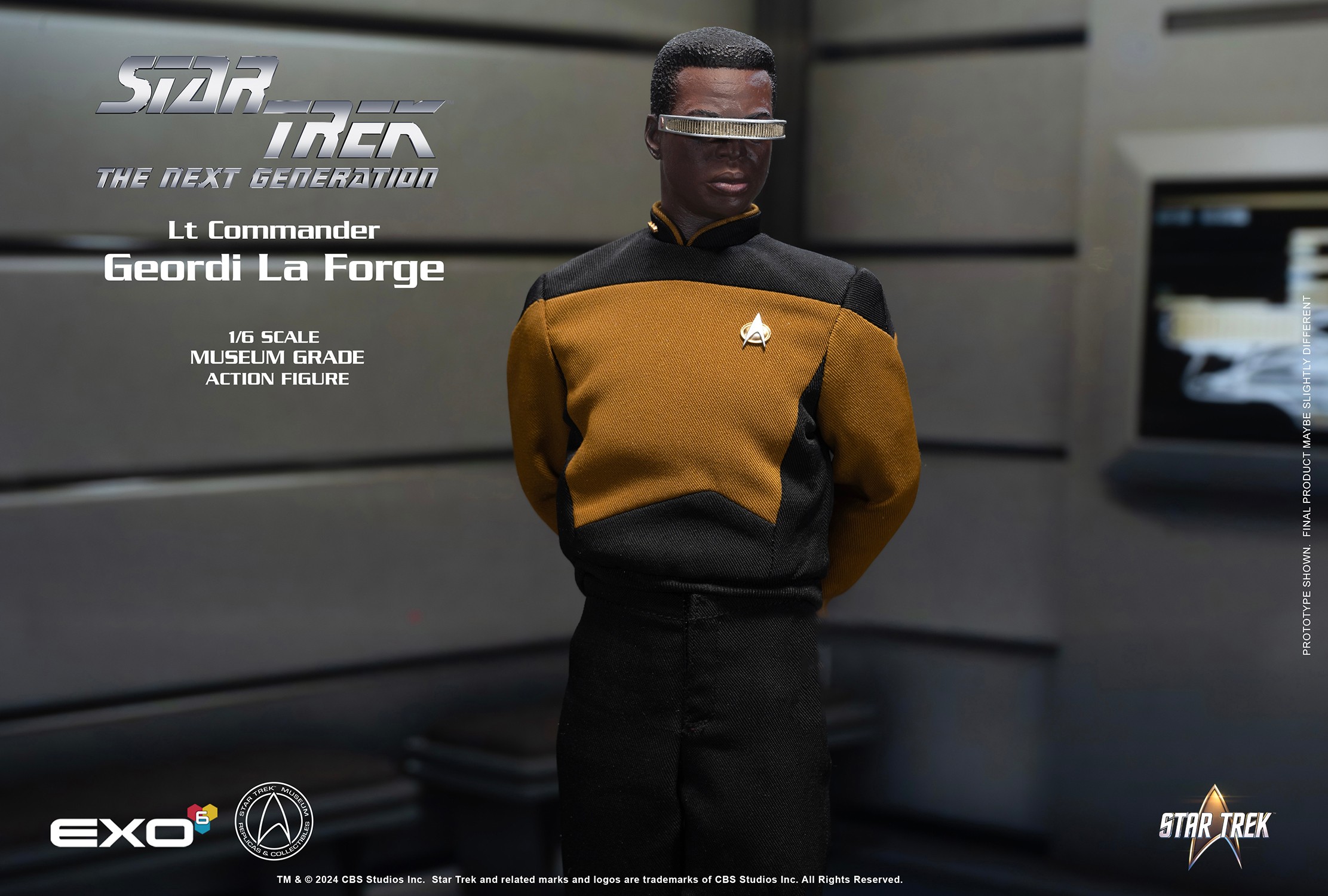 Star Trek Geordi La Forge (Essentials Version) Sixth Scale Figure  (Prototype Shown) View 1