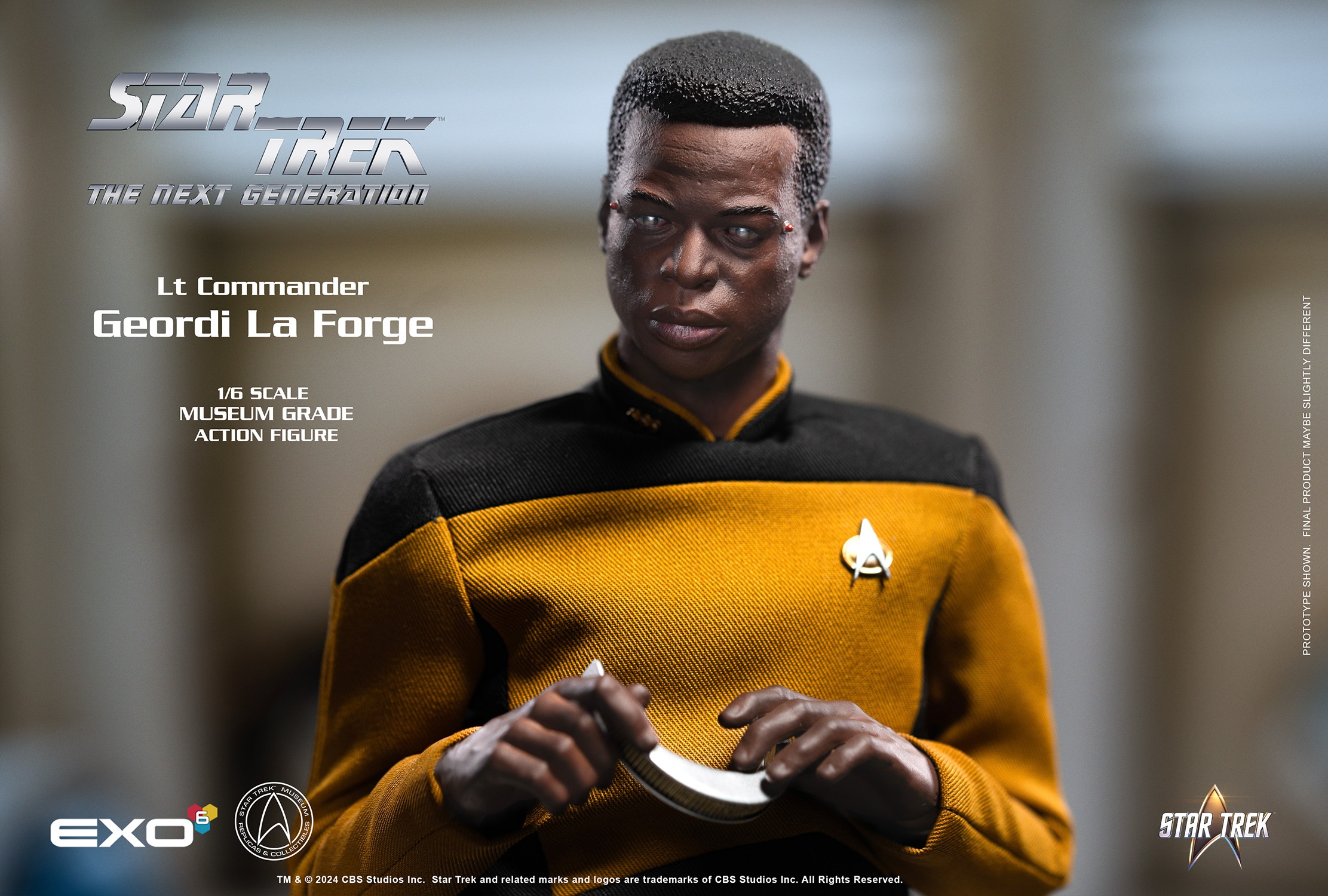 Star Trek Geordi La Forge (Essentials Version) Sixth Scale Figure  (Prototype Shown) View 3