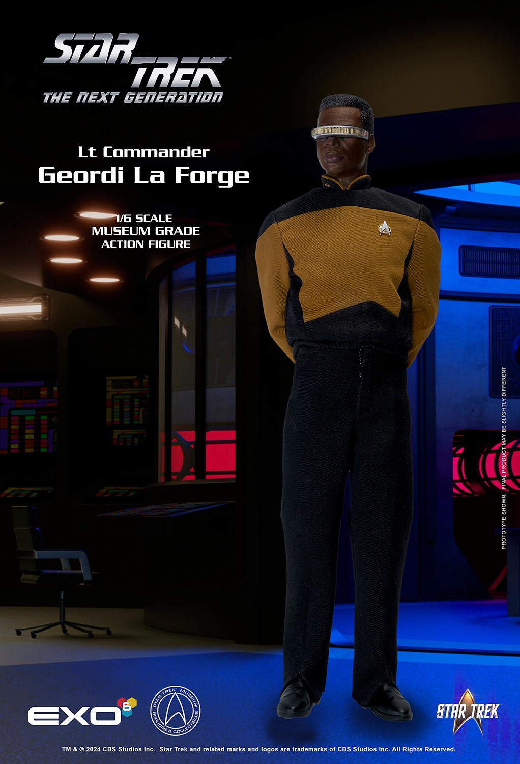 Star Trek Geordi La Forge (Essentials Version) Sixth Scale Figure  (Prototype Shown) View 8