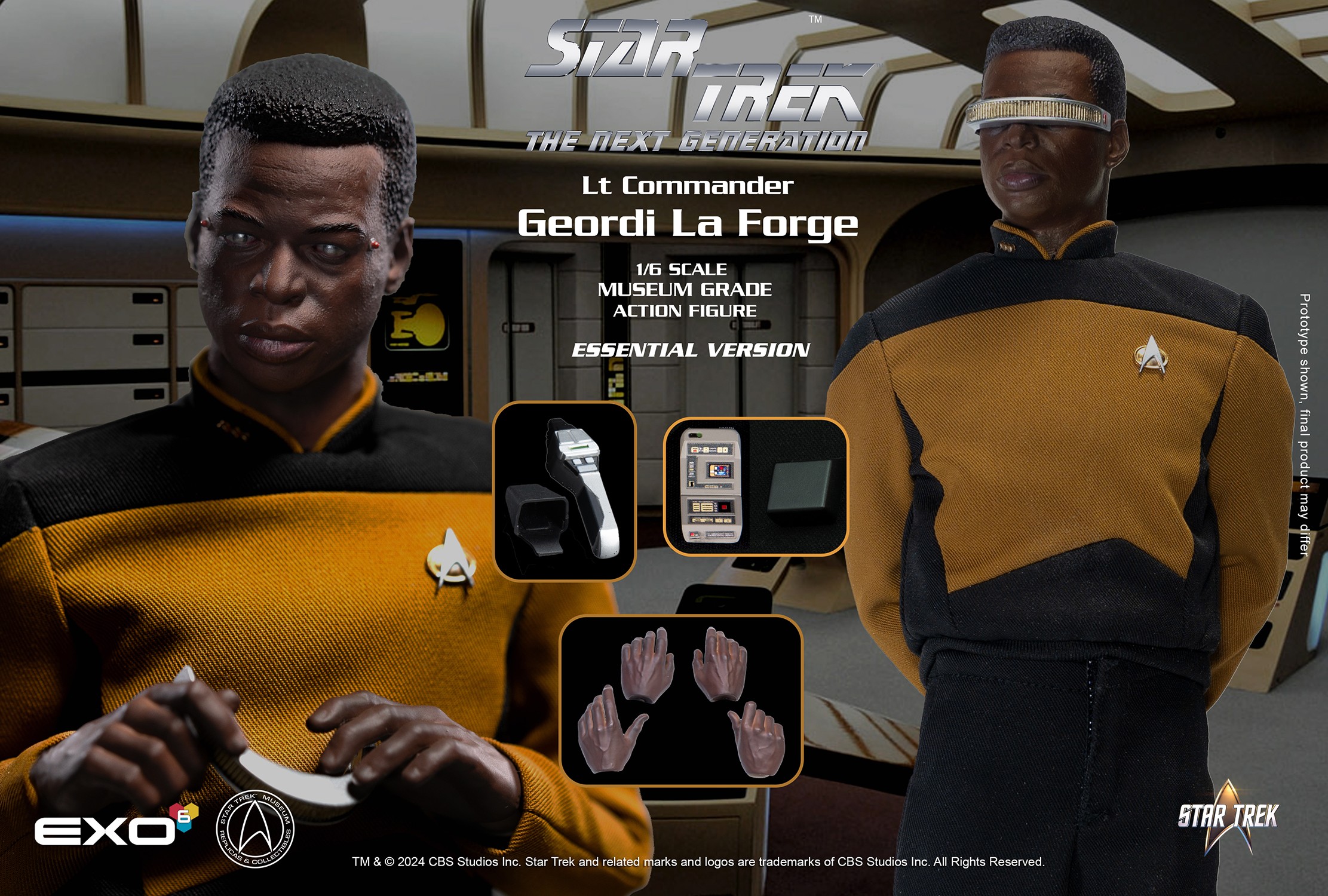 Star Trek Geordi La Forge (Essentials Version) Sixth Scale Figure  (Prototype Shown) View 9