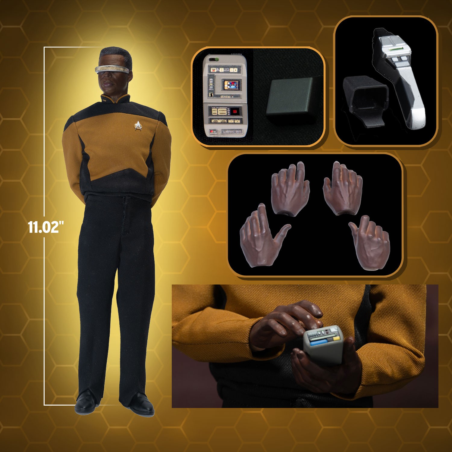 Star Trek Geordi La Forge (Essentials Version) Sixth Scale Figure  (Prototype Shown) View 2