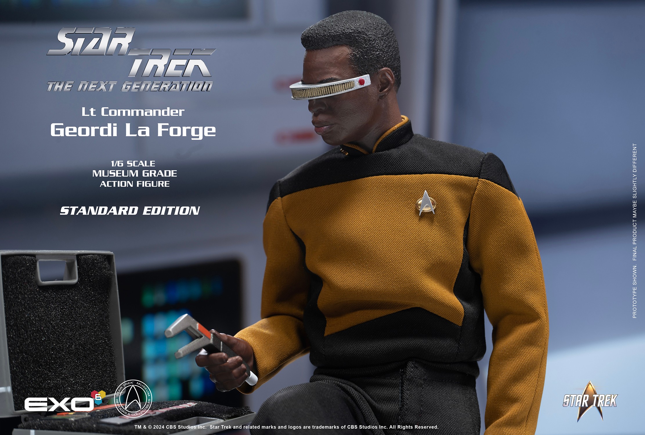 Star Trek Geordi La Forge (Standard Version) Sixth Scale Figure  (Prototype Shown) View 3