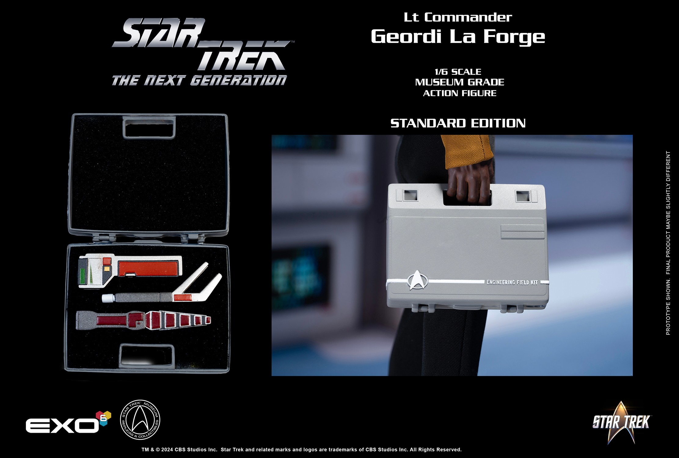 Star Trek Geordi La Forge (Standard Version) Sixth Scale Figure  (Prototype Shown) View 12