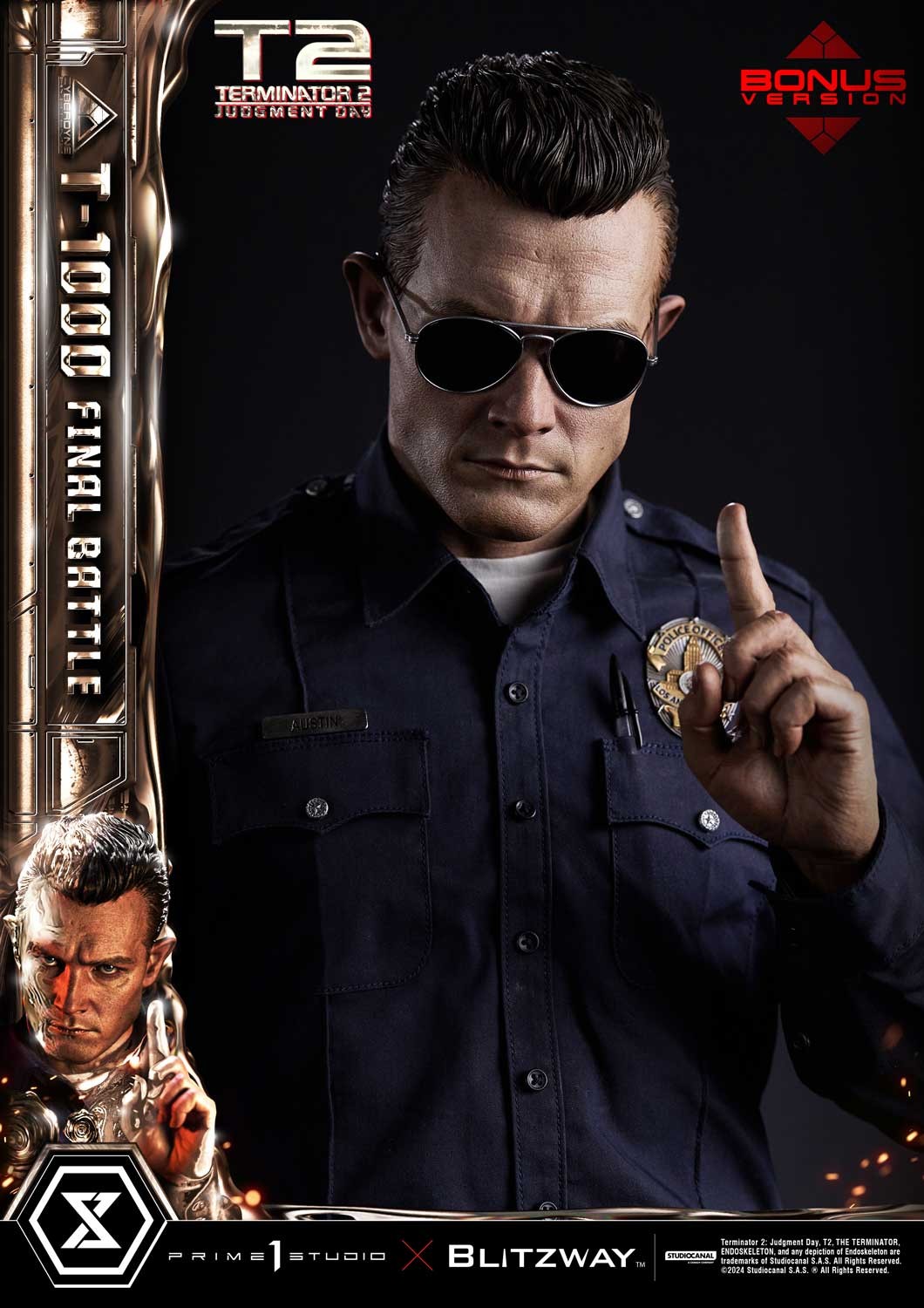 Terminator T-1000 Final Battle (Deluxe Bonus Version) 1:3 Scale Statue  (Prototype Shown) View 3