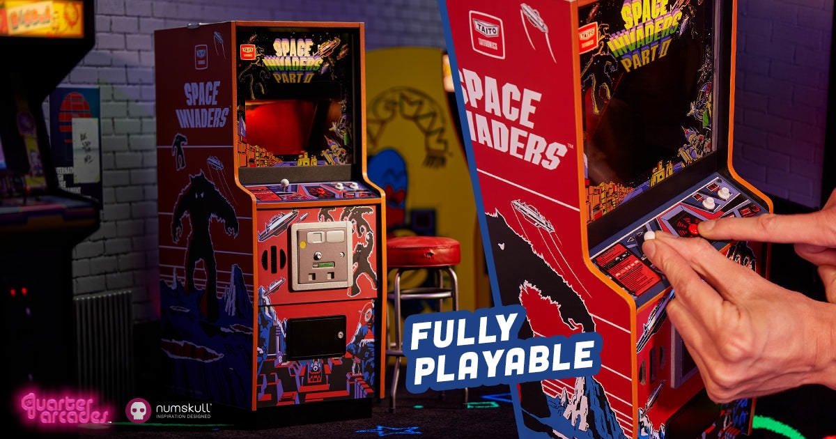 Space Invaders Space Invaders Part II Quarter Arcade Scaled Replica  (Prototype Shown) View 10