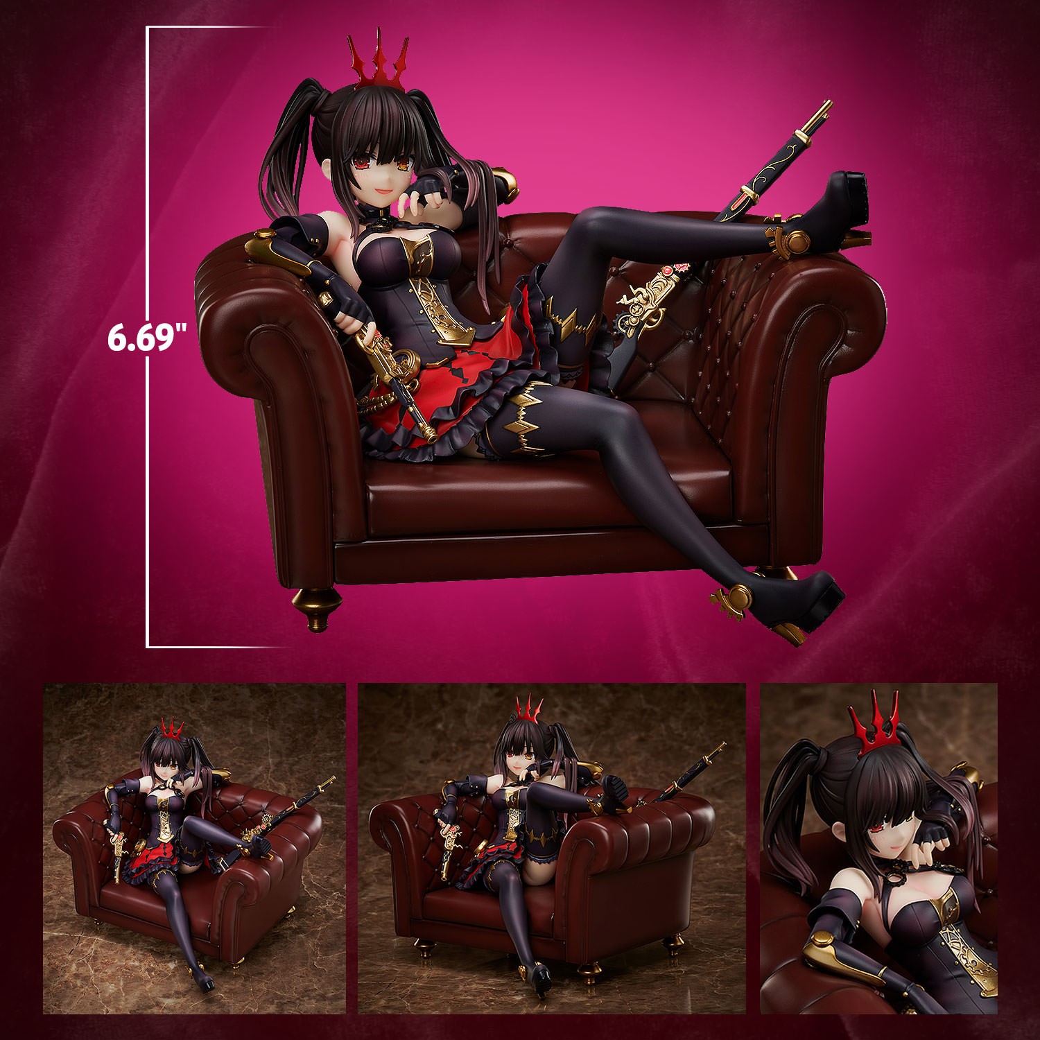 Date A Live Kurumi Tokisaki: Empress Version Collectible Figure  (Prototype Shown) View 2