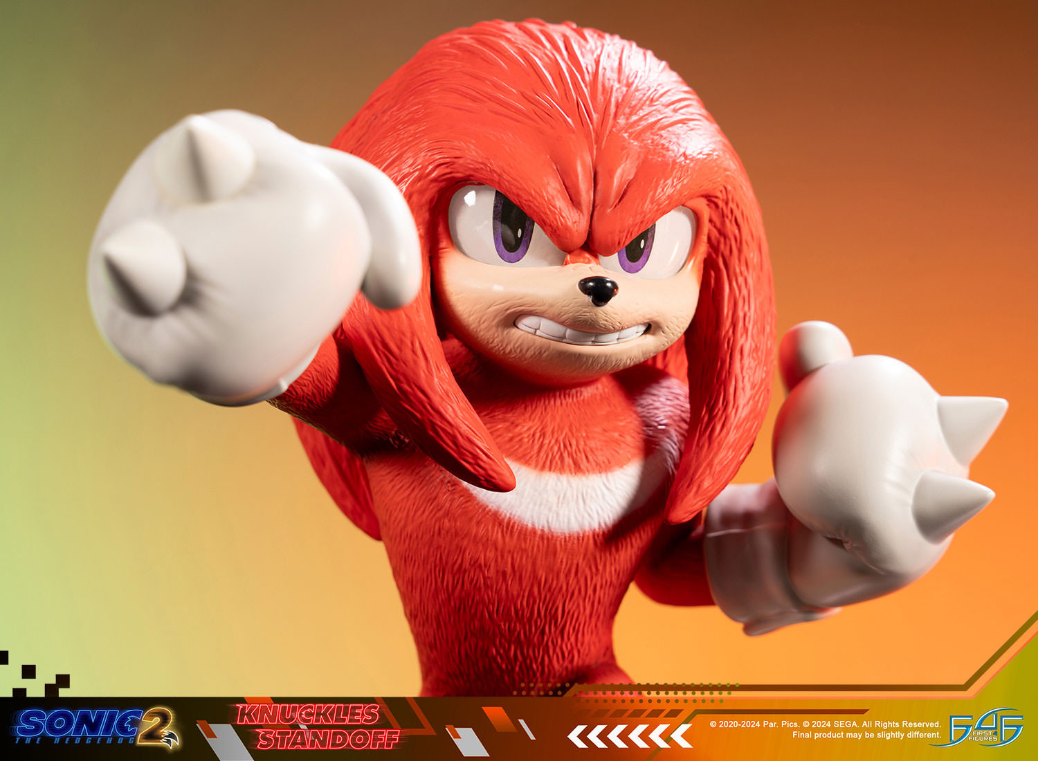 Sonic the Hedgehog Knuckles Standoff Statues  (Prototype Shown) View 3