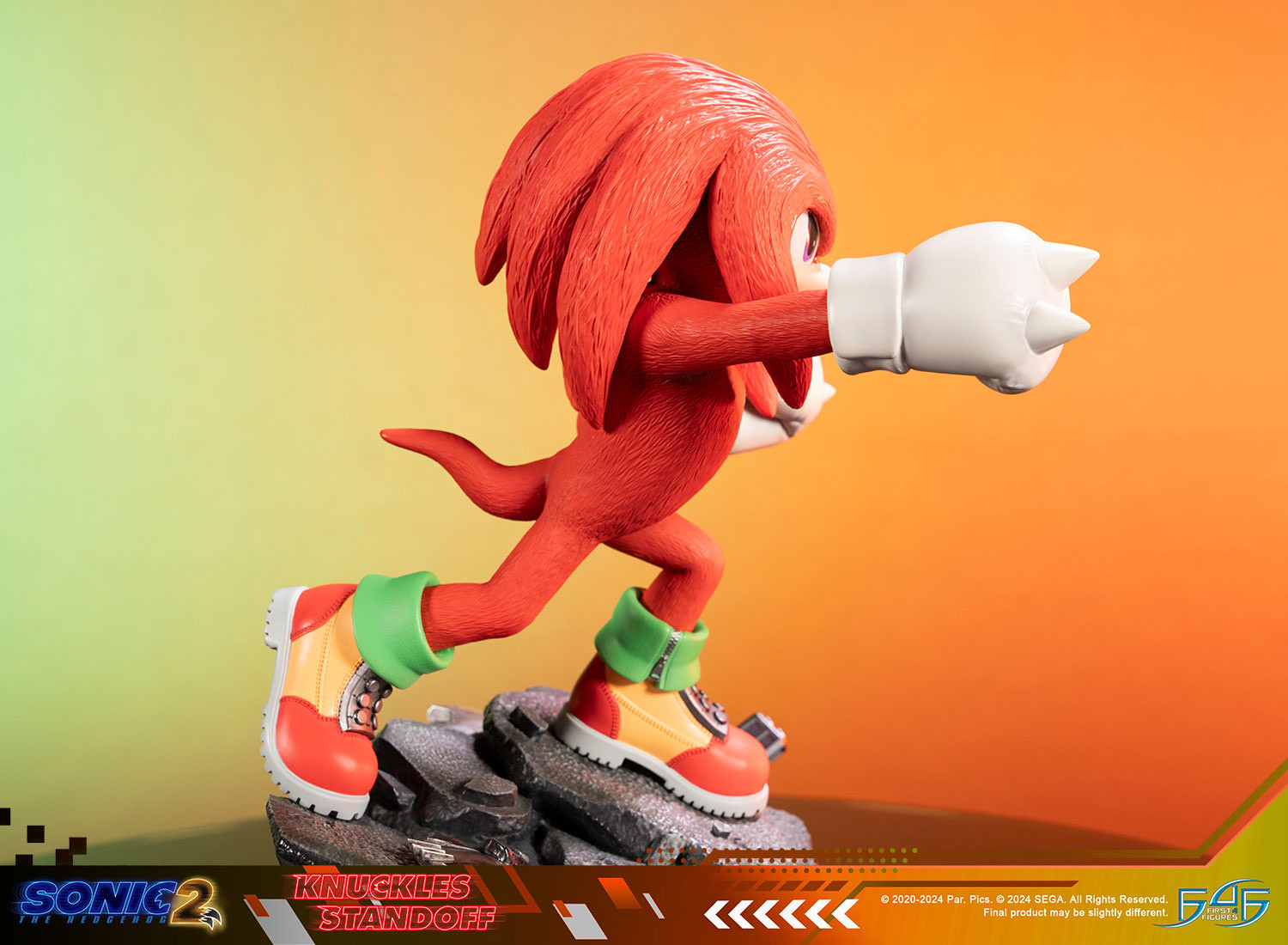 Sonic the Hedgehog Knuckles Standoff Statues  (Prototype Shown) View 5