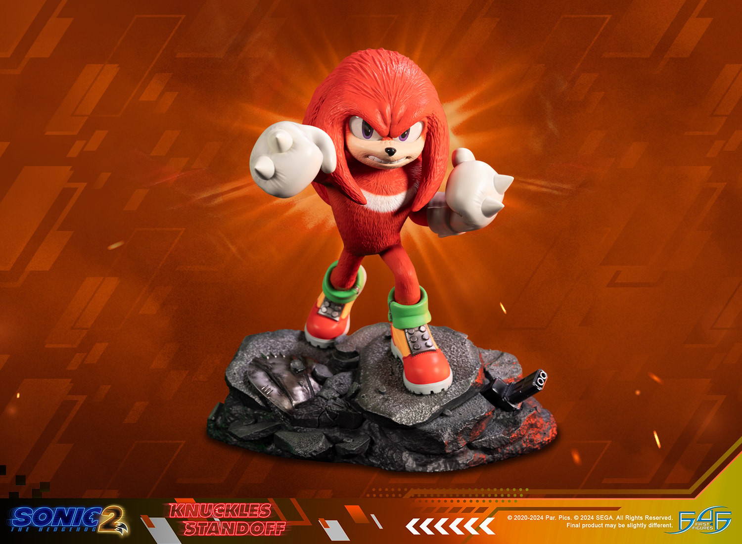 Sonic the Hedgehog Knuckles Standoff Statues  (Prototype Shown) View 8