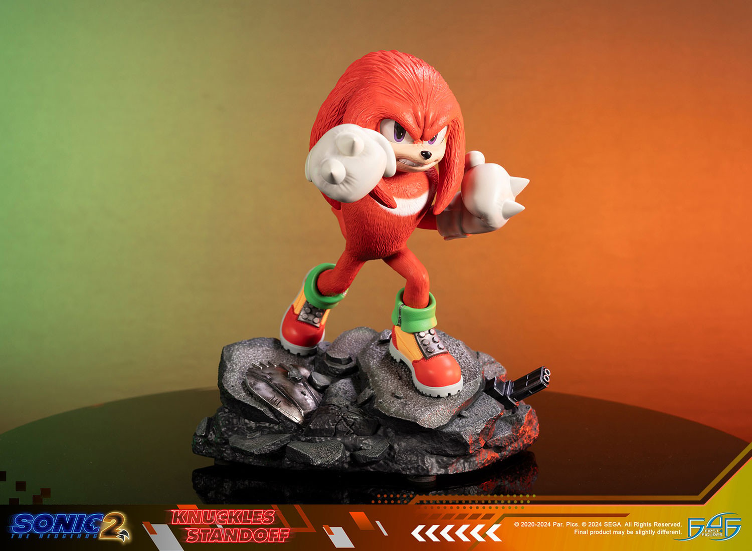 Sonic the Hedgehog Knuckles Standoff Statues  (Prototype Shown) View 9