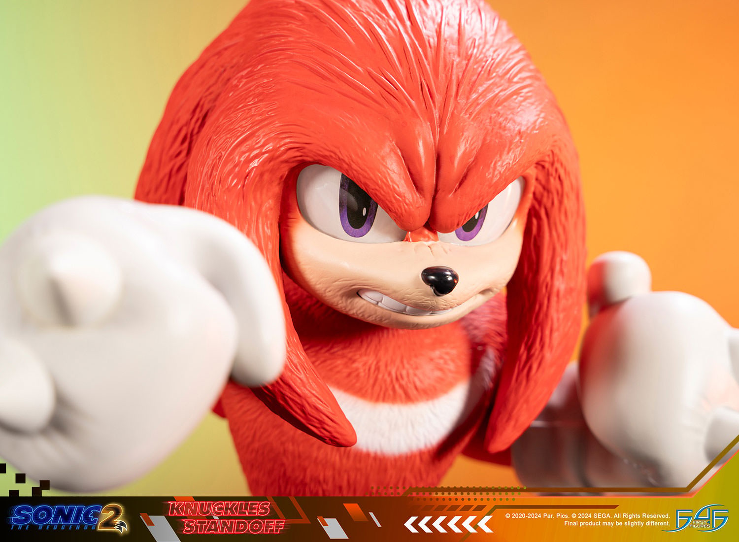 Sonic the Hedgehog Knuckles Standoff Statues  (Prototype Shown) View 25