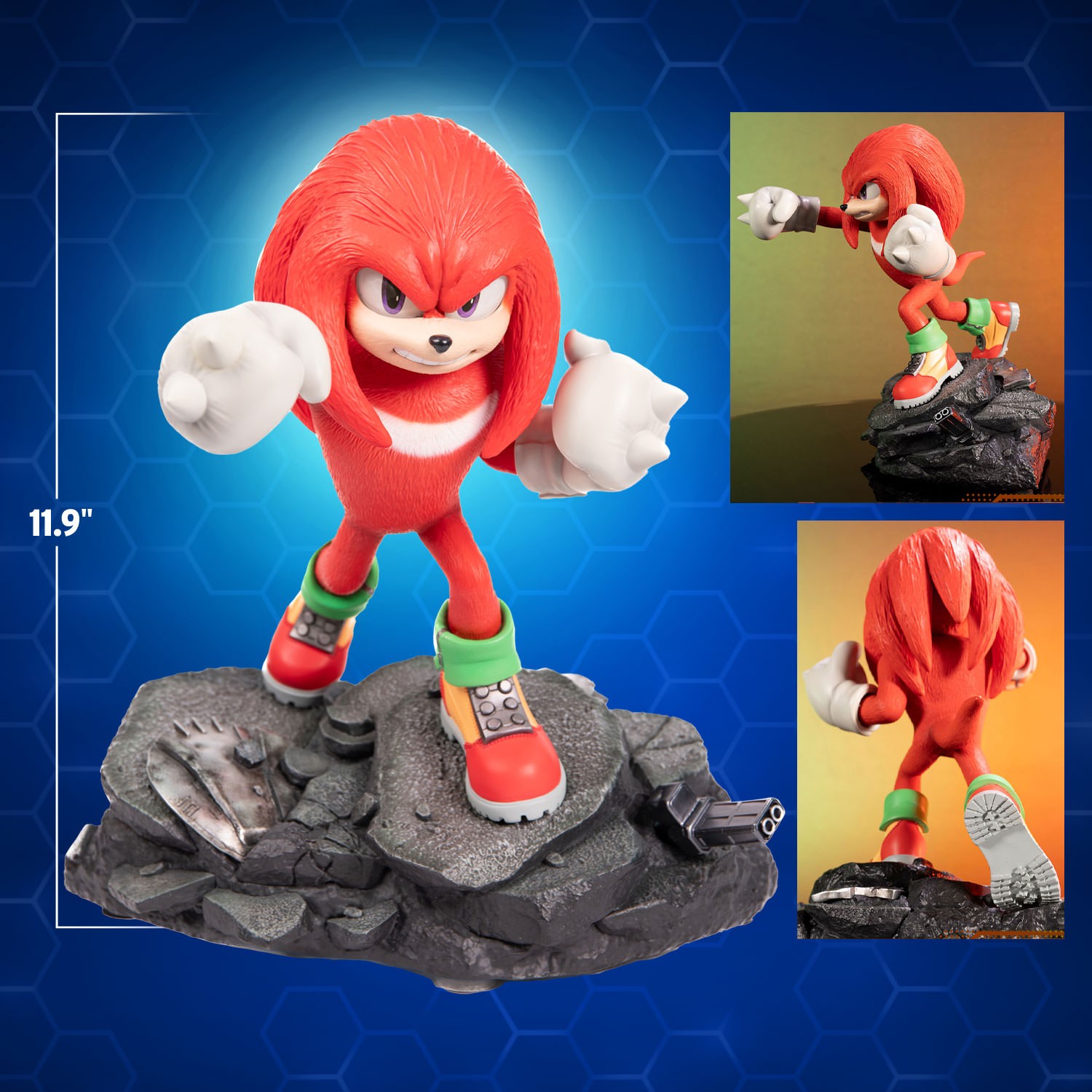 Sonic the Hedgehog Knuckles Standoff Statues  (Prototype Shown) View 2