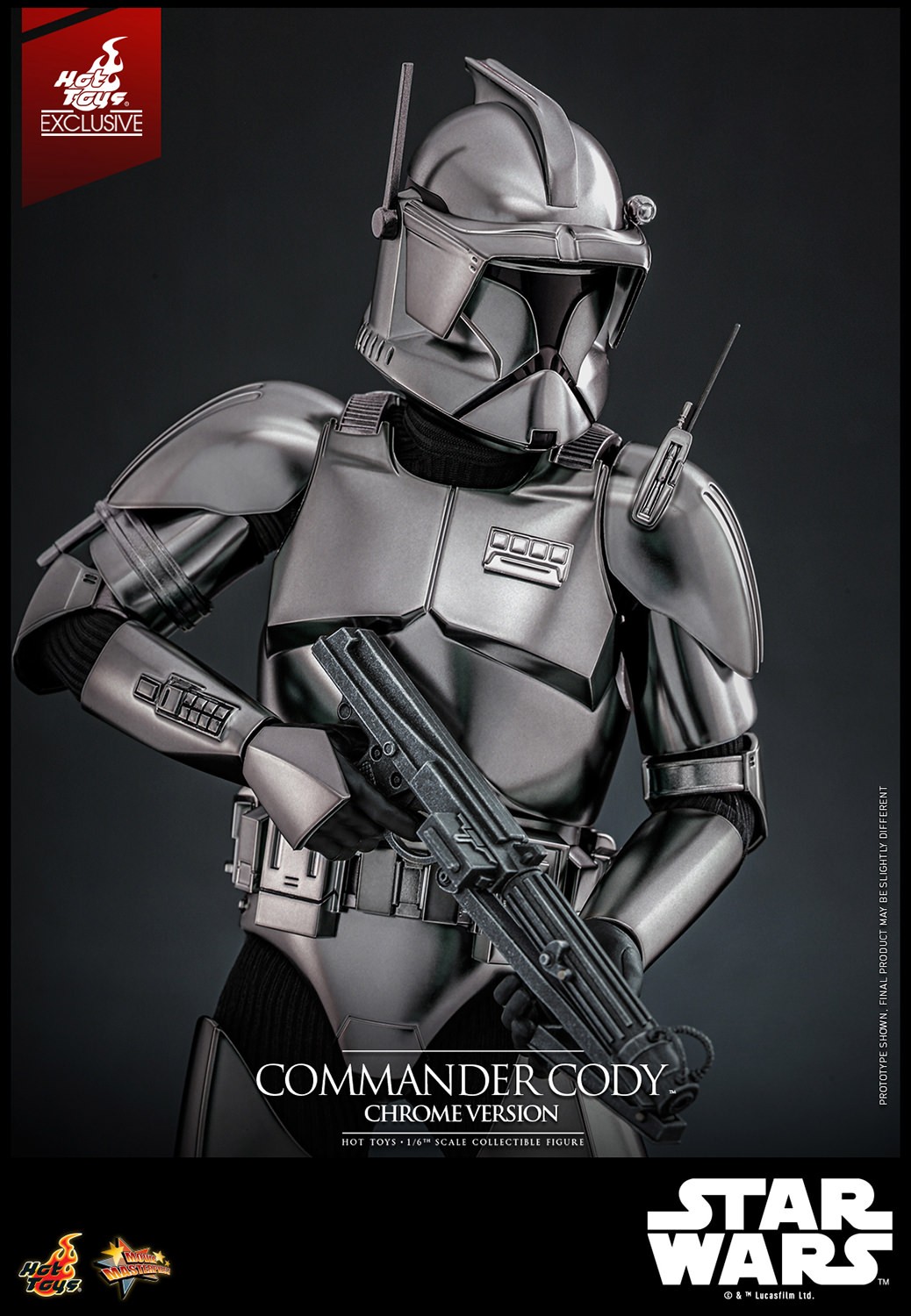Star Wars Commander Cody™ (Chrome Version) Sixth Scale Figure  (Prototype Shown) View 5