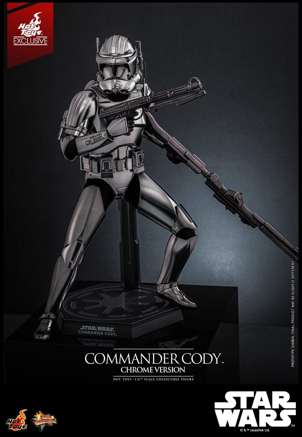 Star Wars Commander Cody™ (Chrome Version) Sixth Scale Figure  (Prototype Shown) View 9