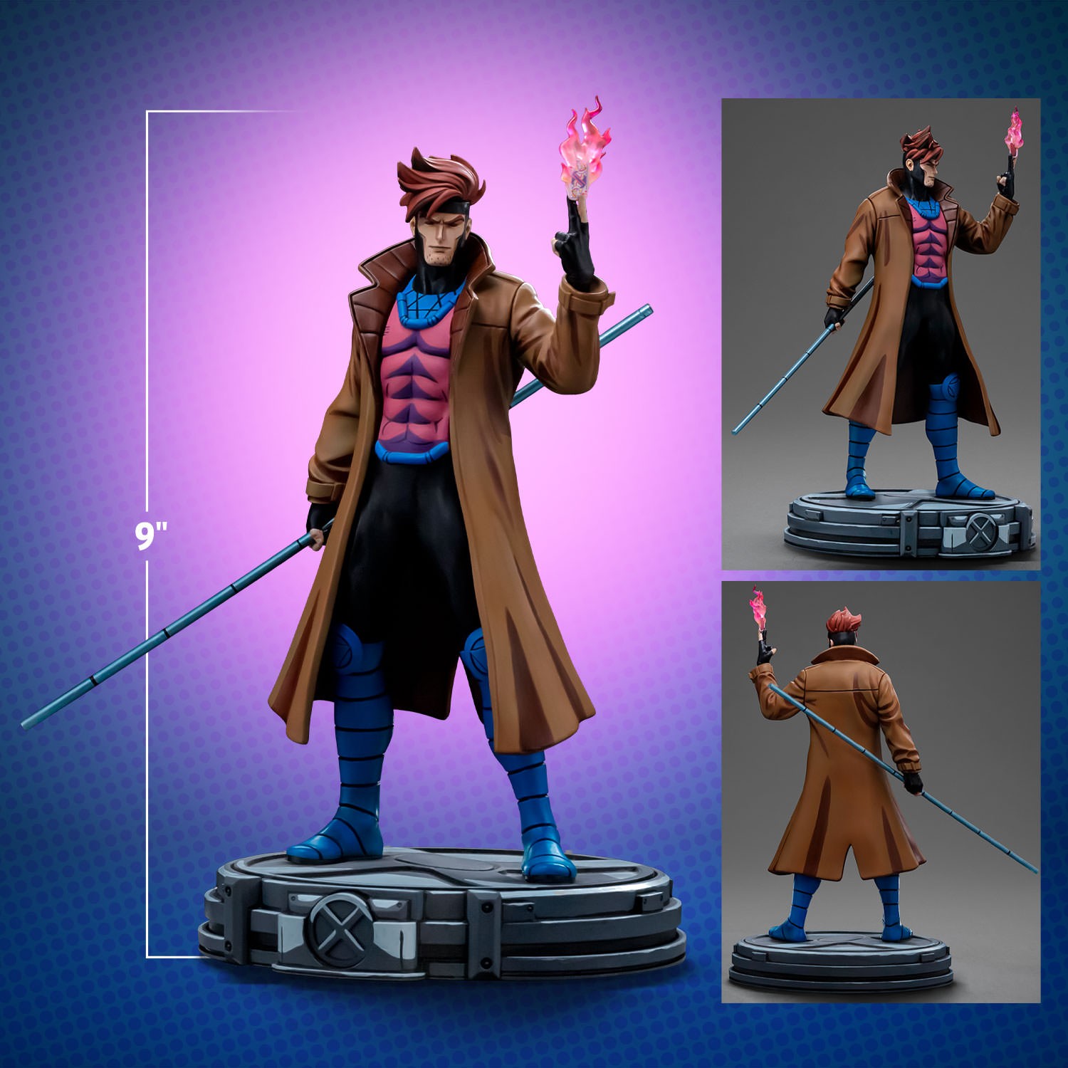 Gambit X-Men '97 Art Scale 1:10 Statue by Iron Studios