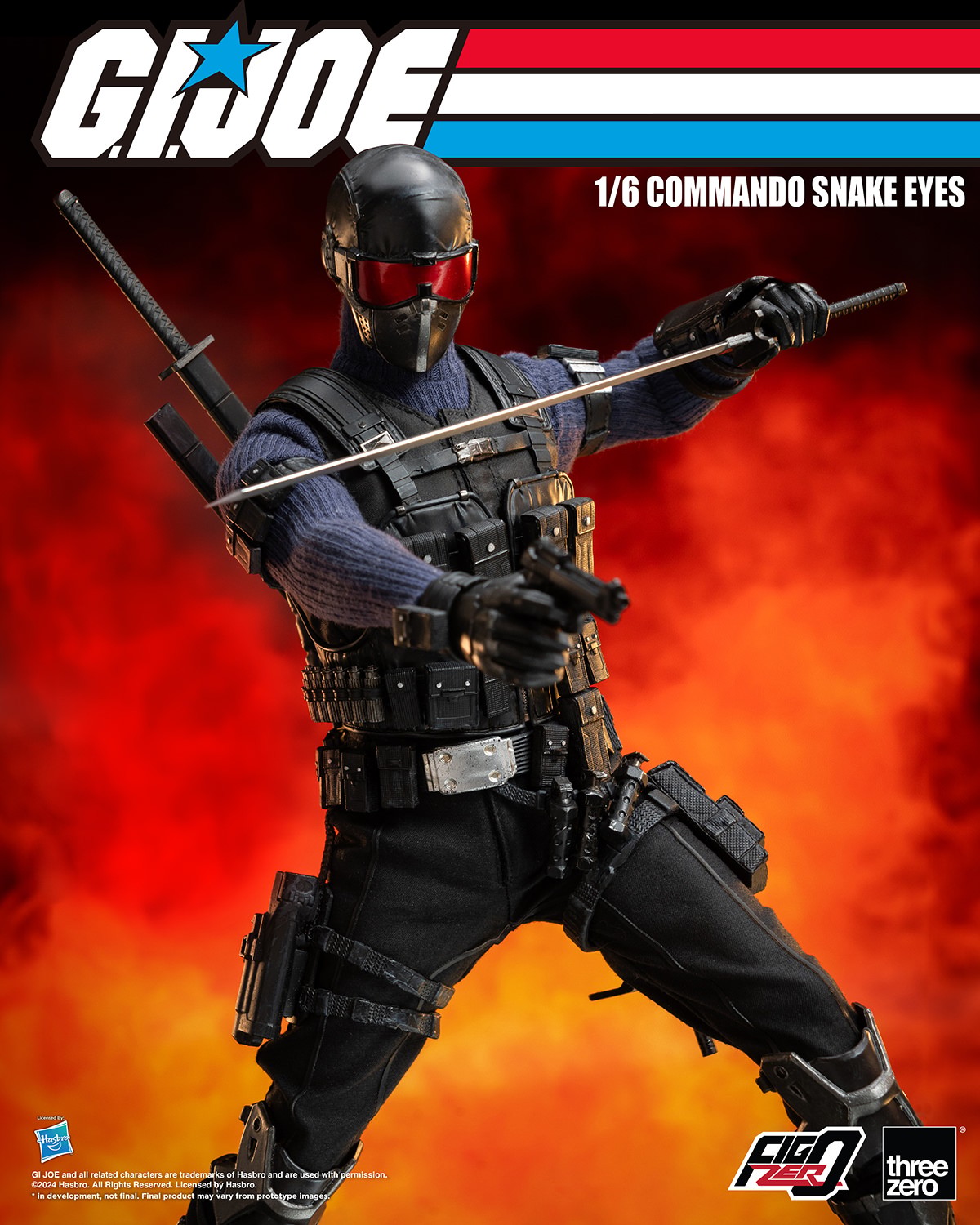 G.I. Joe Commando Snake Eyes Sixth Scale Figure  (Prototype Shown) View 13