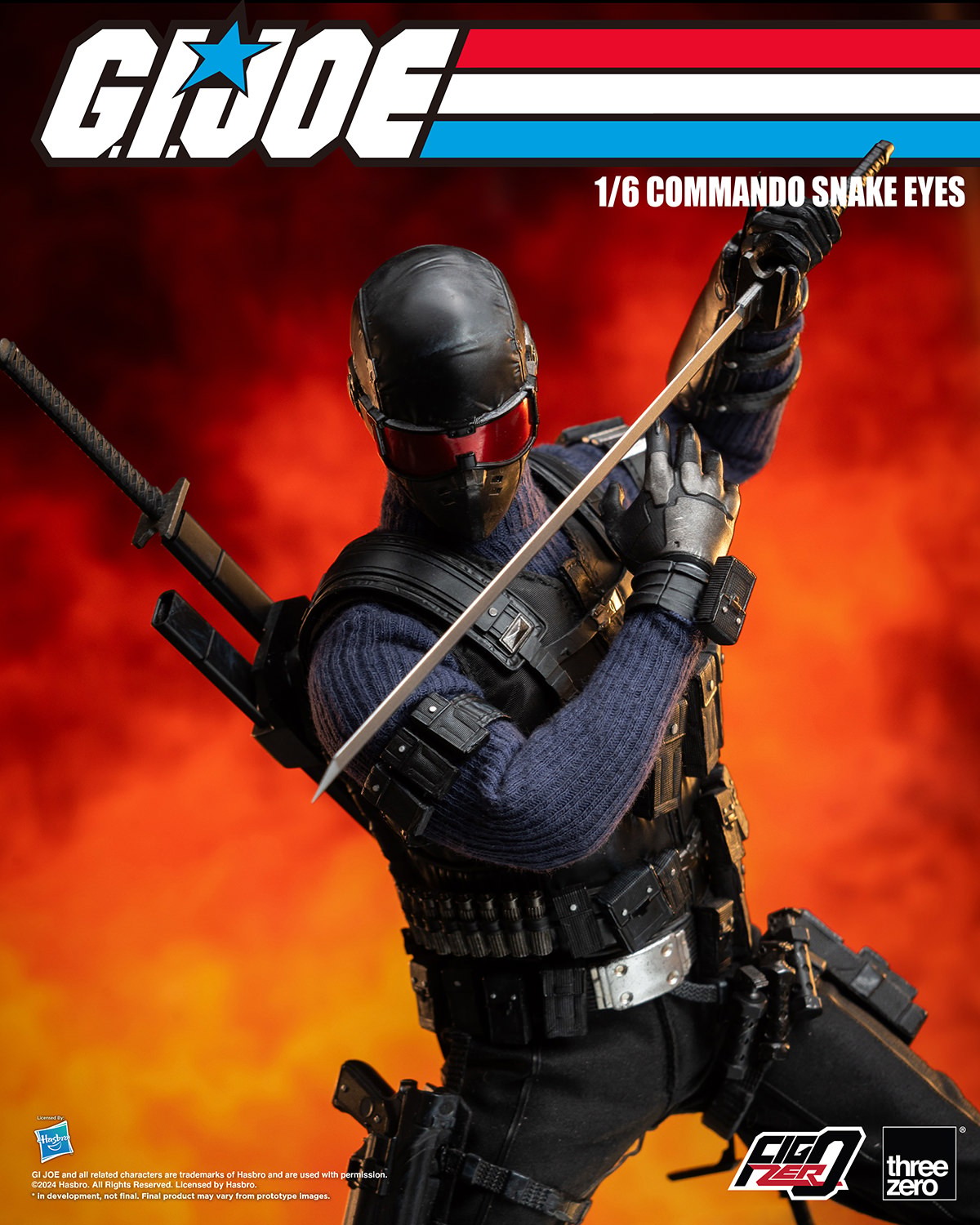 G.I. Joe Commando Snake Eyes Sixth Scale Figure  (Prototype Shown) View 14
