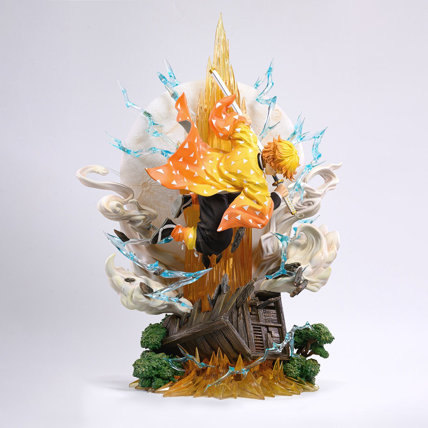 Demon Slayer Zenitsu Agatsuma: Thunder Breathing First Form Thunderclap and Flash Statues  (Prototype Shown) View 7