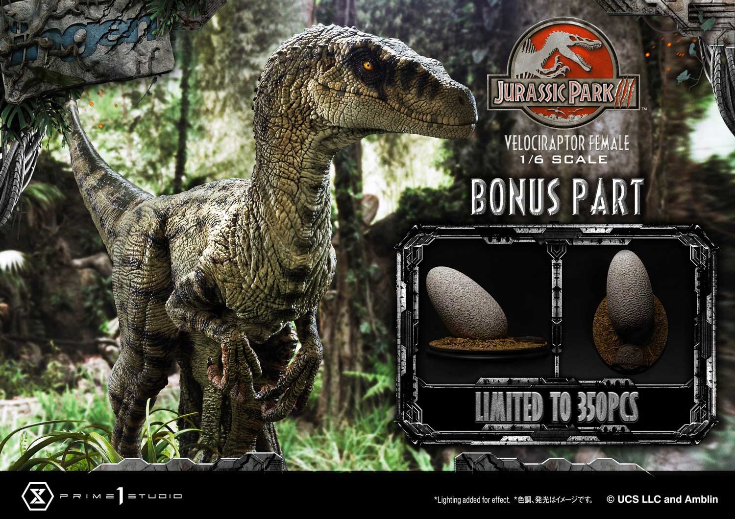 Jurassic Park Velociraptor Female Bonus Version Statues  (Prototype Shown) View 8