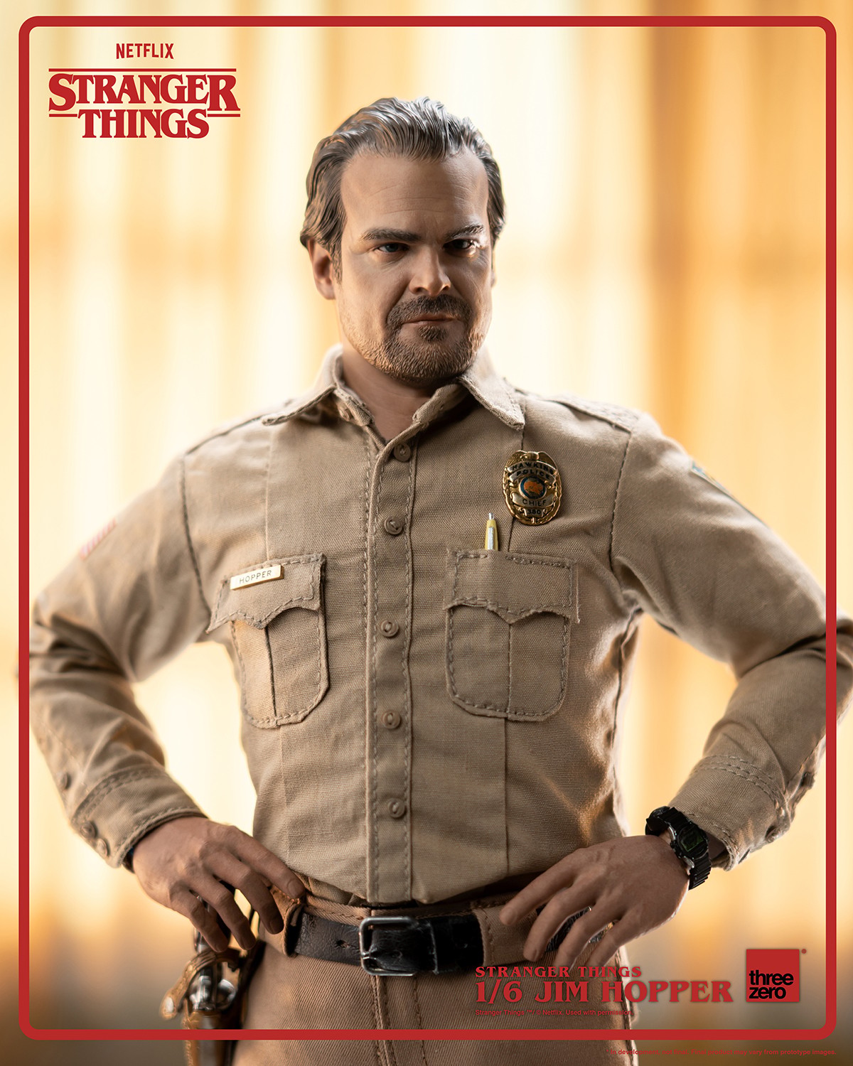 Stranger Things Jim Hopper (Season 1) Sixth Scale Figure  (Prototype Shown) View 8
