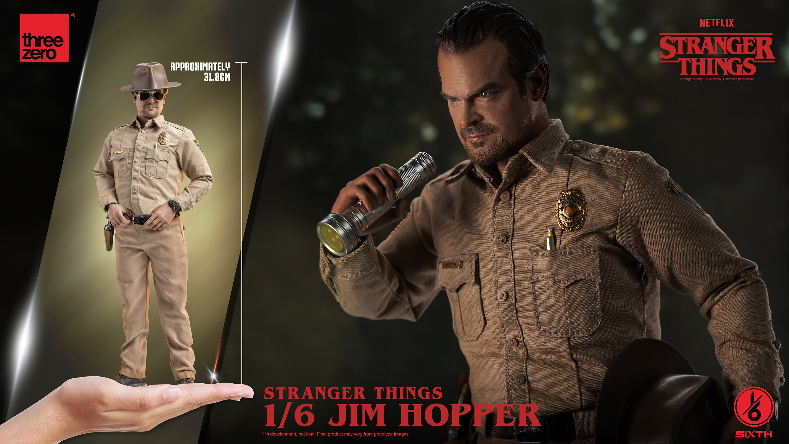 Stranger Things Jim Hopper (Season 1) Sixth Scale Figure  (Prototype Shown) View 19