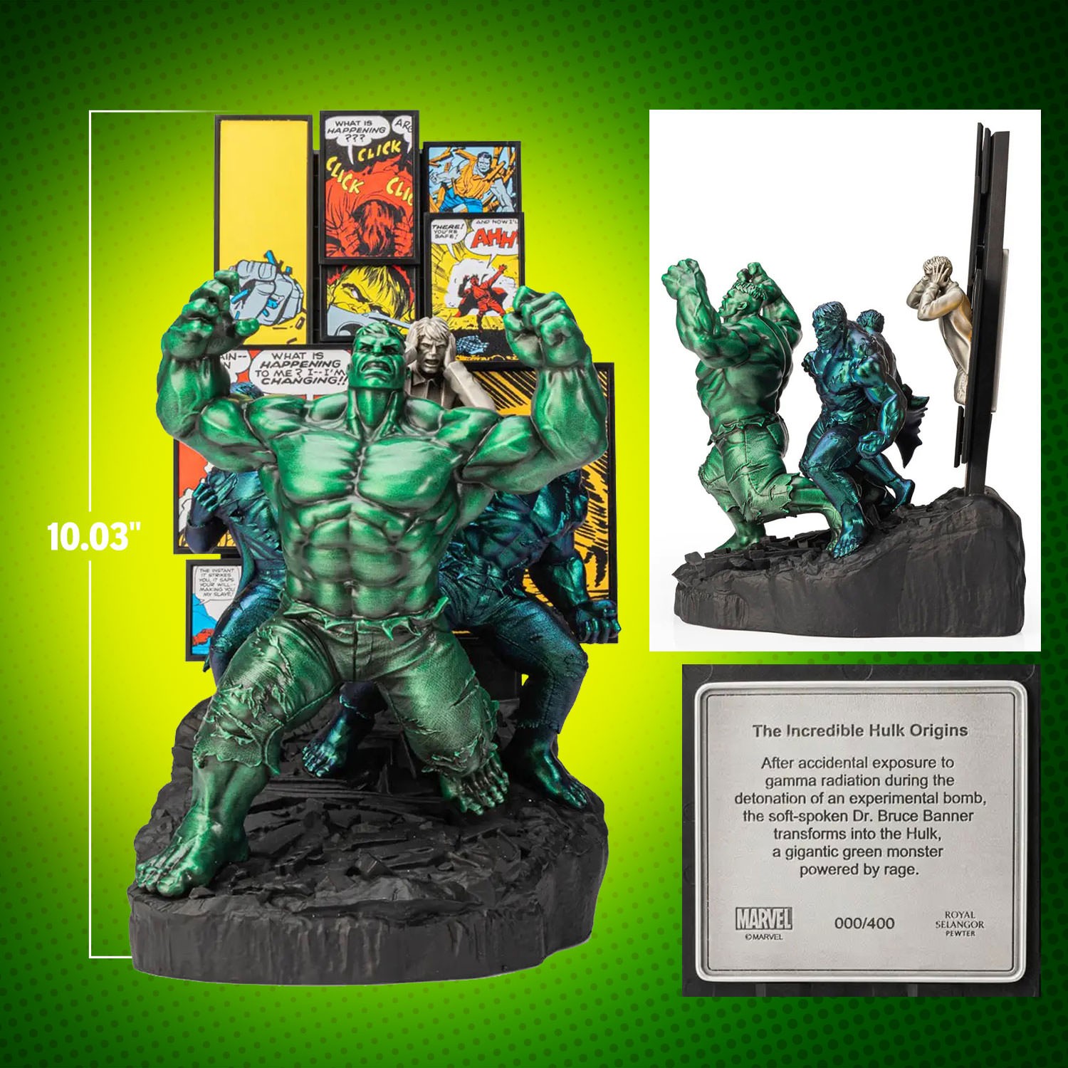 Hulk Origins (Gamma Green) Pewter Collectible by Royal