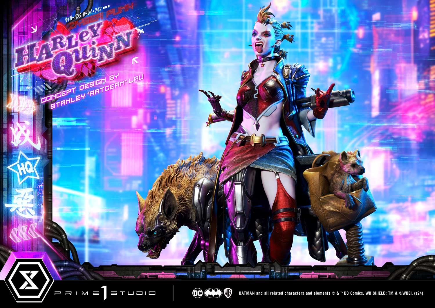 DC Comics Cyberpunk Harley Quinn Quarter Scale Statue  (Prototype Shown) View 5