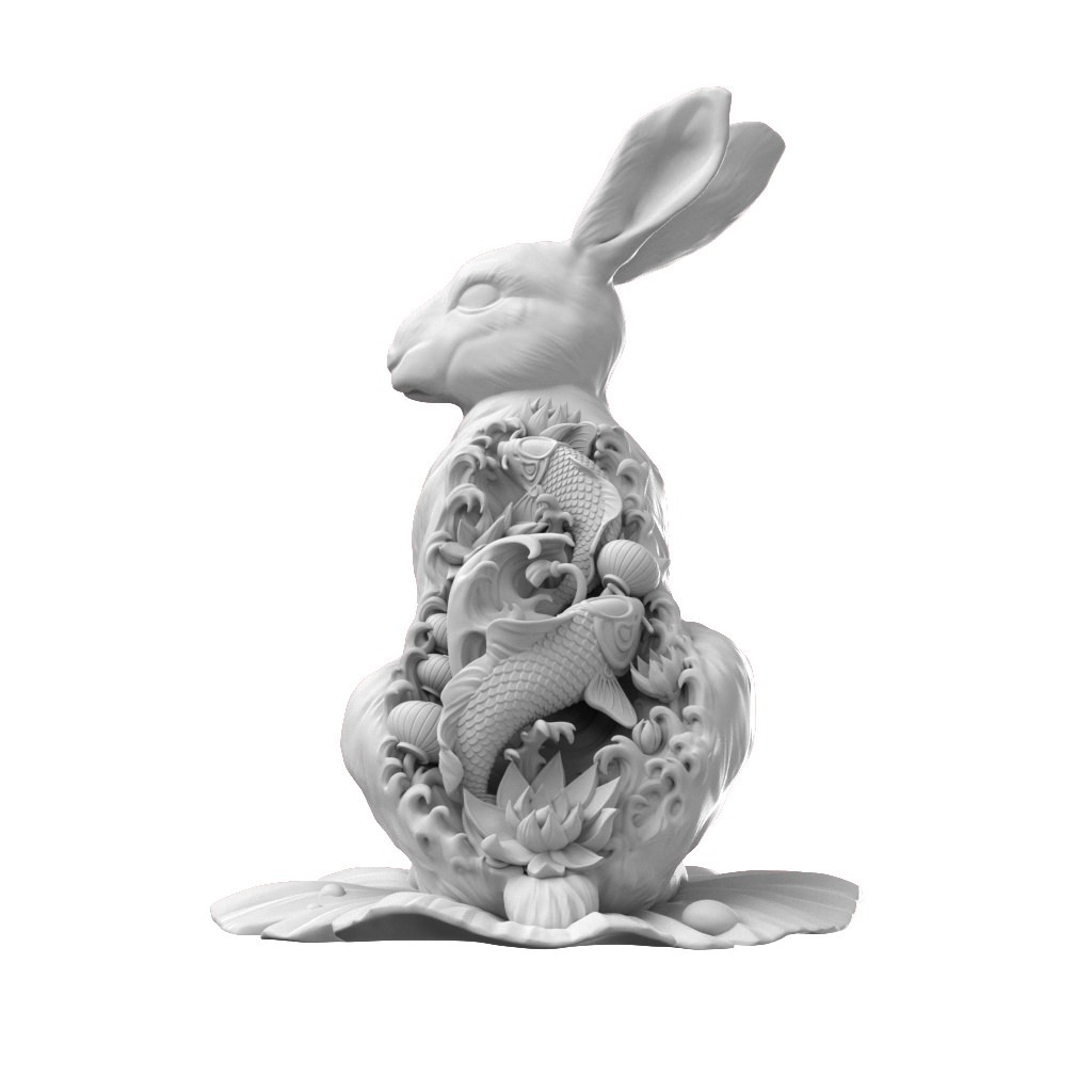 Mighty Jaxx Originals Water Rabbit Statues  (Prototype Shown) View 4
