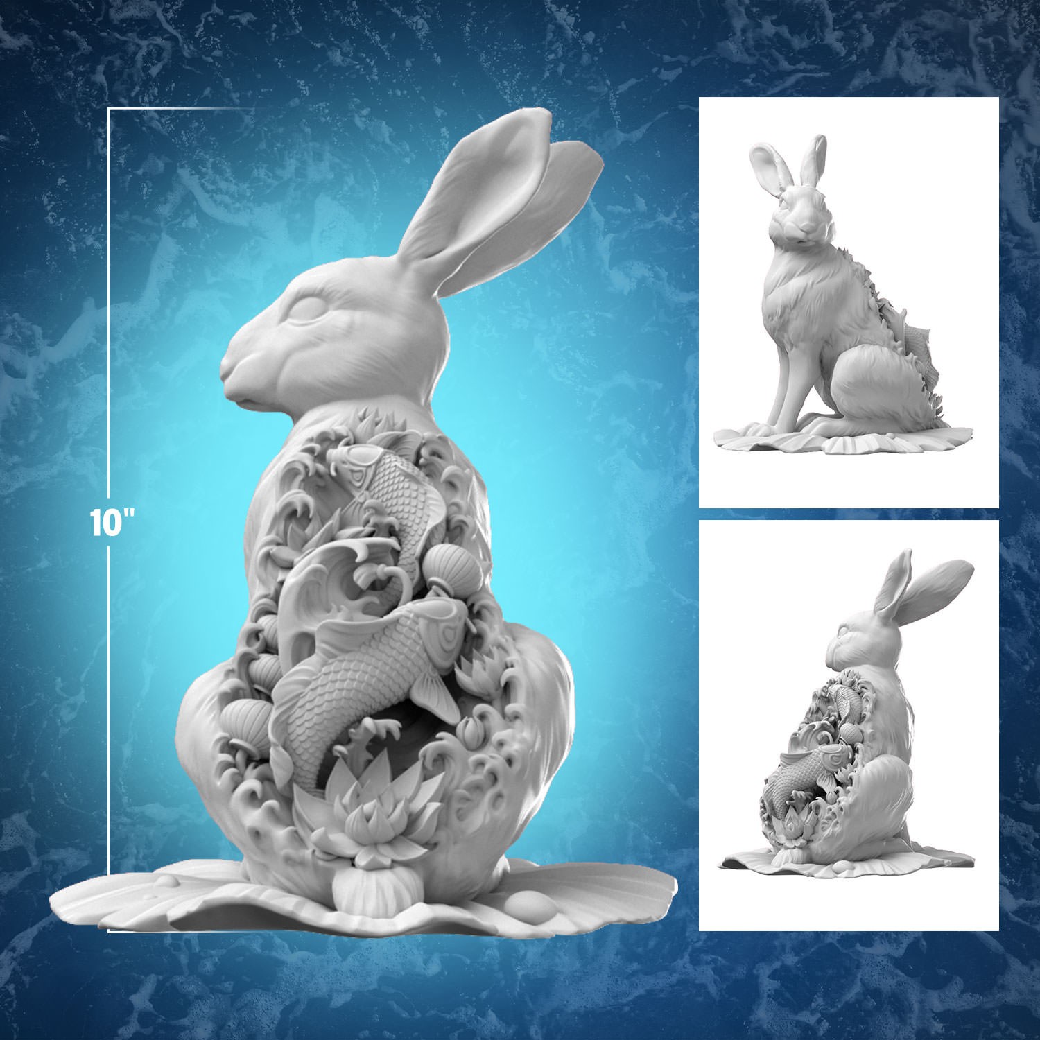 Water Rabbit Statue by Mighty Jaxx | Sideshow Collectibles
