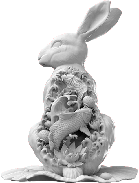 Mighty Jaxx Originals Water Rabbit Statues  (Prototype Shown) View 13