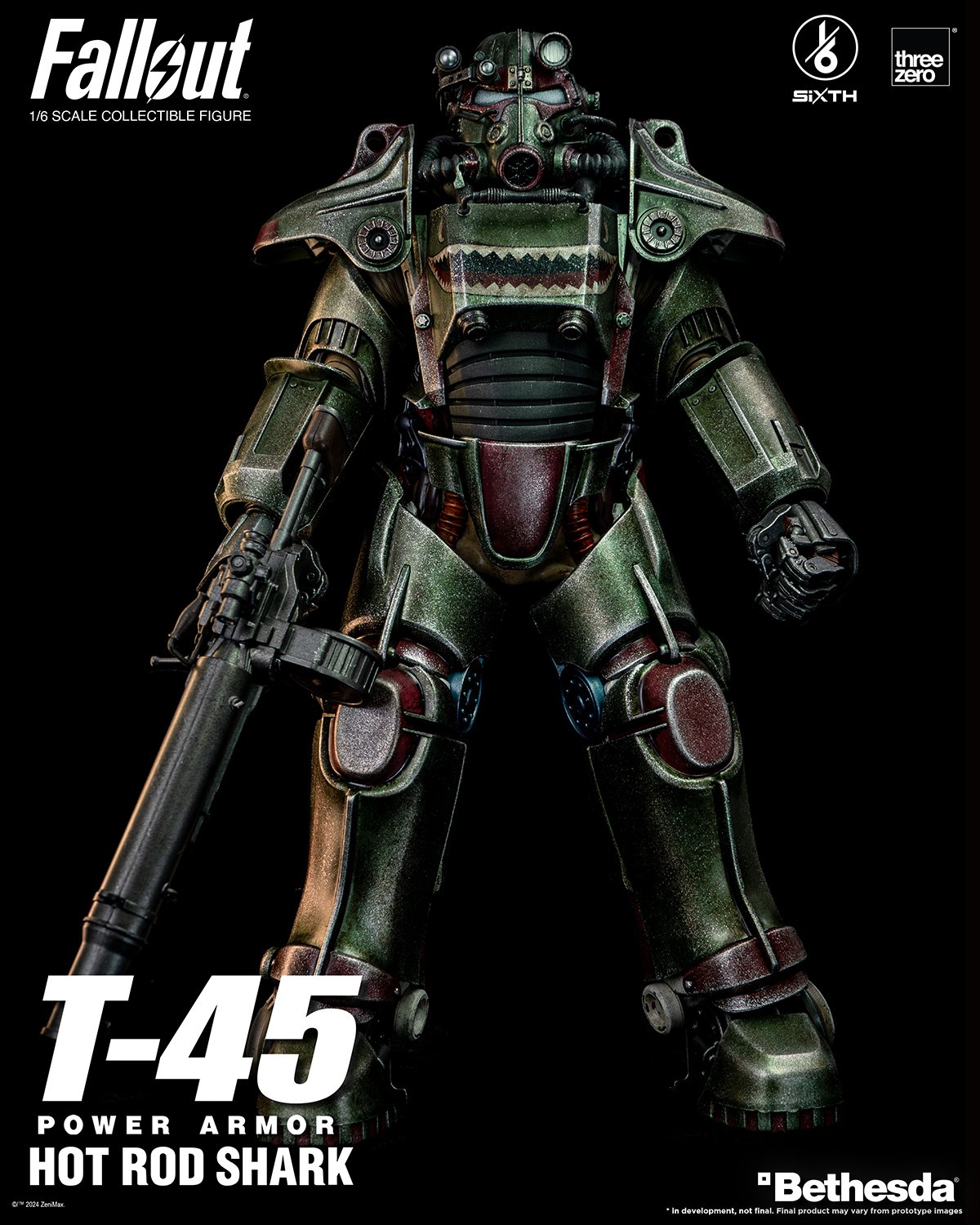 Fallout1/6 T-45 Hot Rod Shark Power Armor – threezero store
