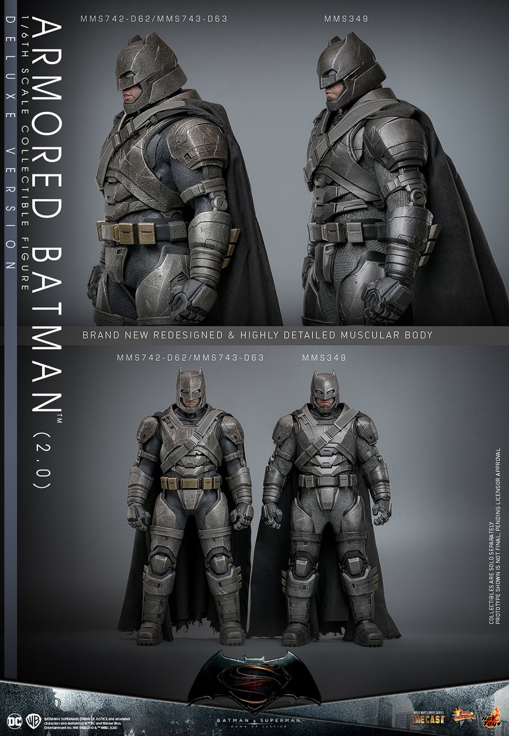 Armored Batman (2.0) Sixth Scale Figure by Hot Toys