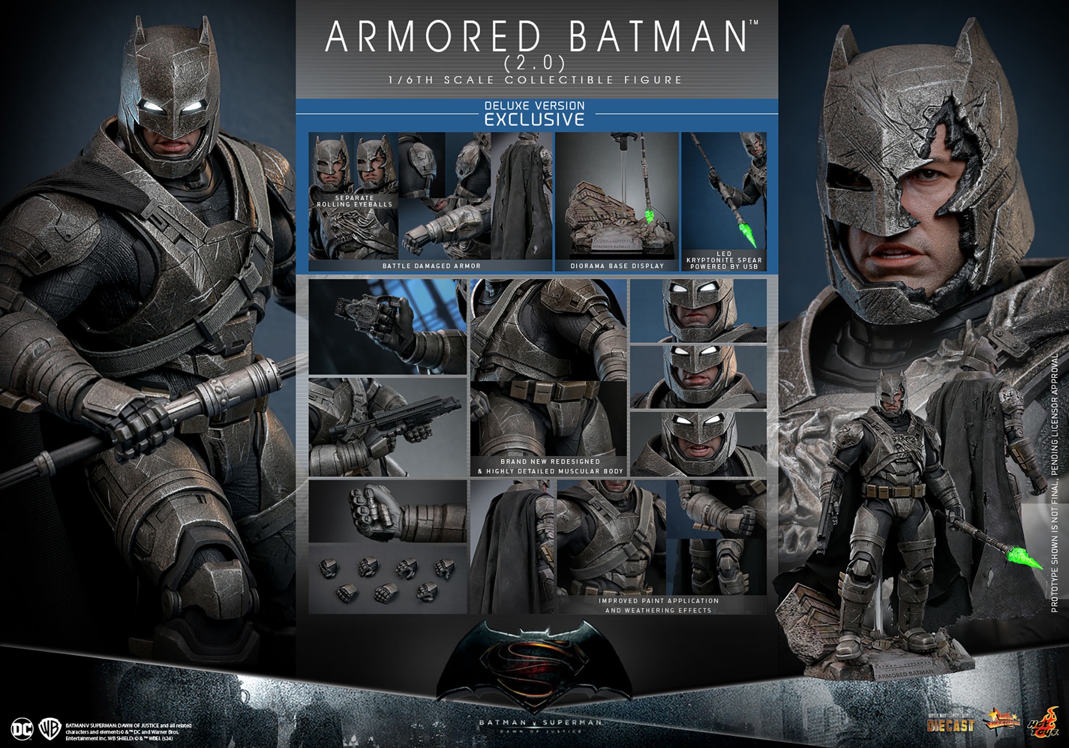 DC Comics Armored Batman (2.0) (Deluxe Version) Sixth Scale Figure  (Prototype Shown) View 23