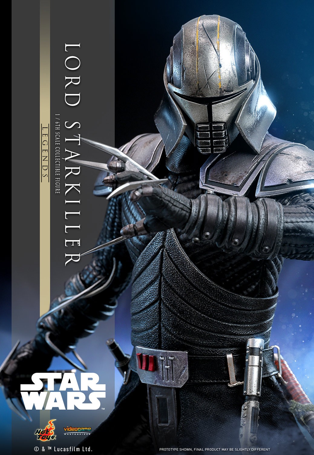 Half-body shot of Lord Starkiller™, crossing his left arm over his chest, showcasing his open palm and intricate glove details. Exclusive Edition (Prototype Shown) View 9