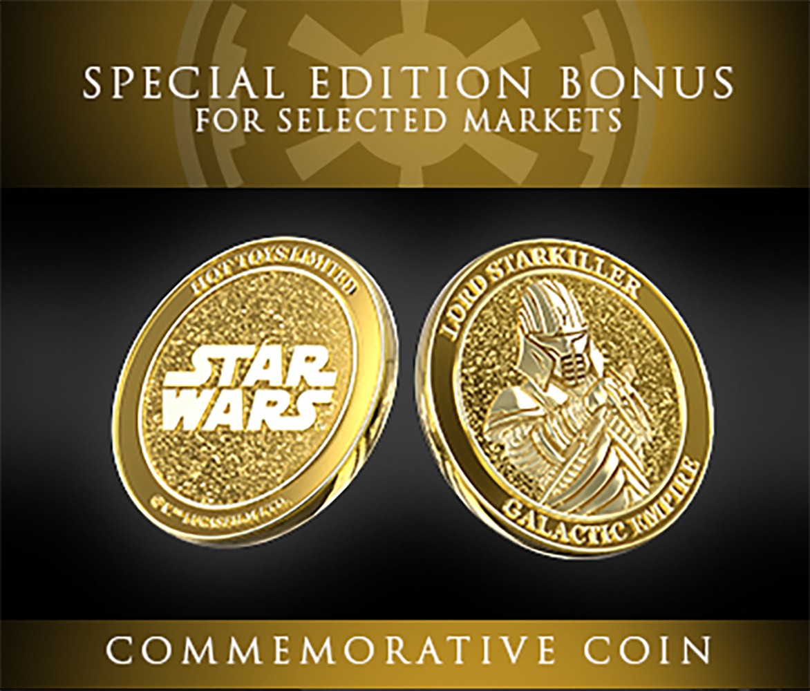 Showcasing Lord Starkiller™ Special Edition Bonus for Selected Markets Commemorative Coin. Exclusive Edition (Prototype Shown) View 3