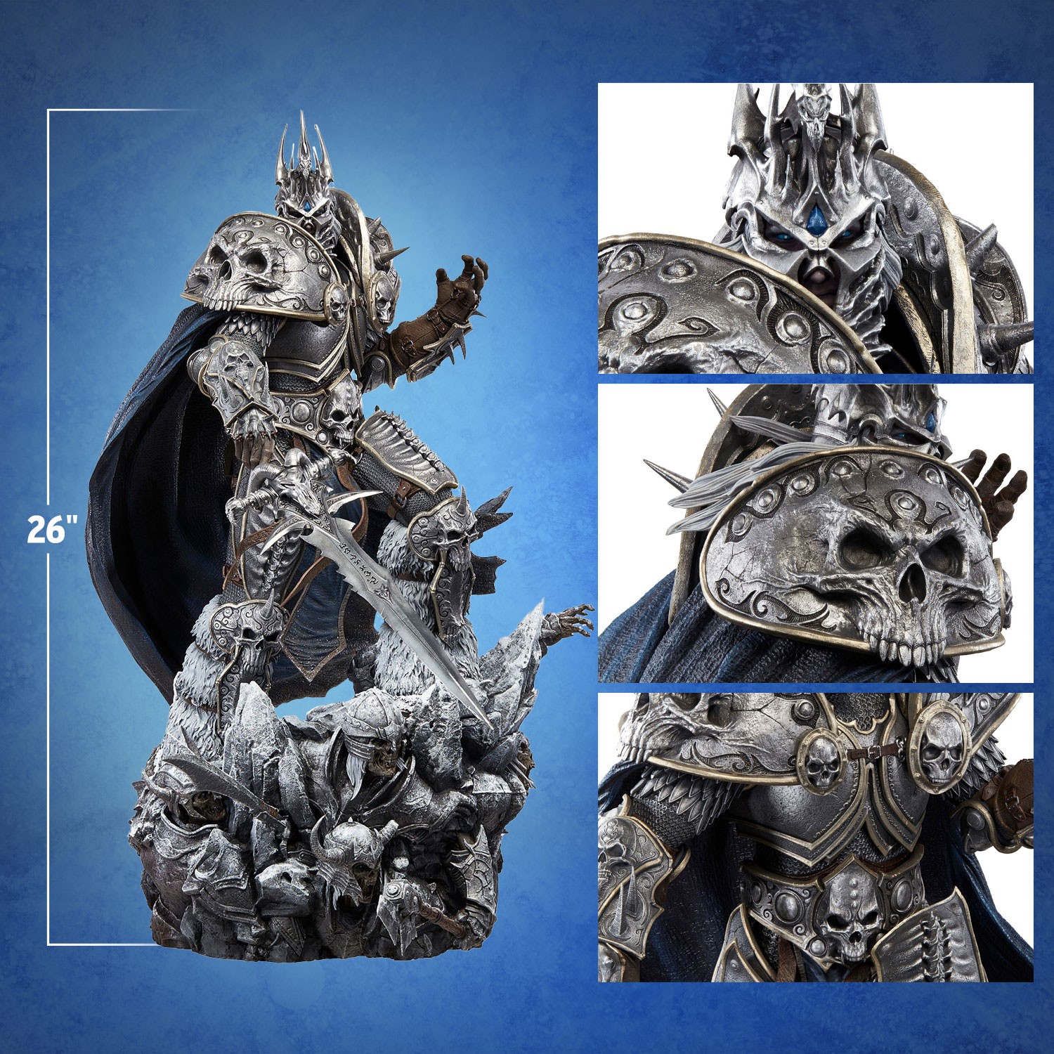 Warcraft Lich King Arthas Menethil Statues  (Prototype Shown) View 2