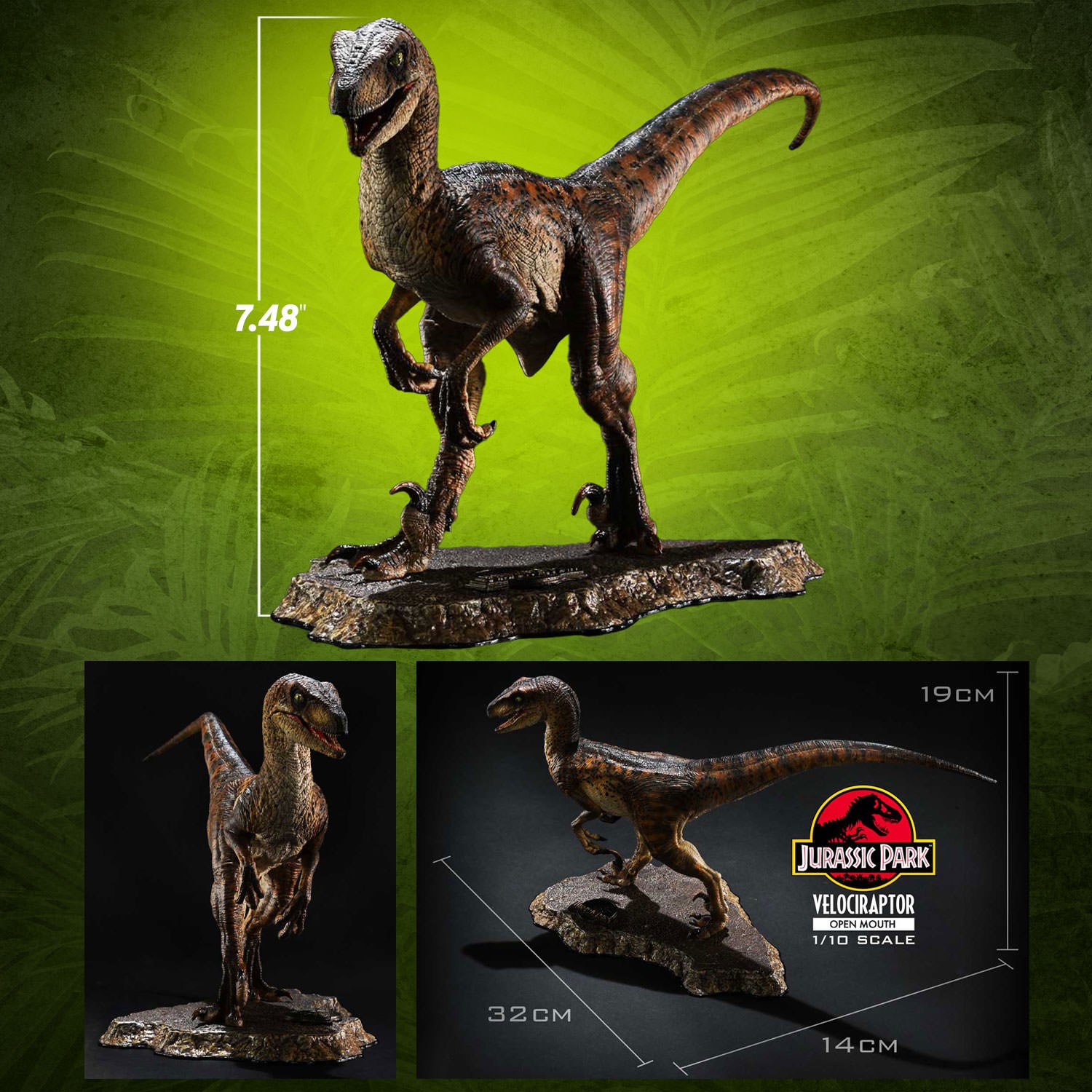 Velociraptor (Open Mouth) 1:10 Scale Statue by Prime 1