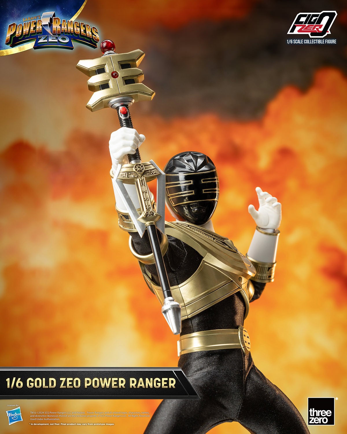 Gold Zeo Power Ranger Sixth Scale Figure by Threezero Gold Zeo Power Ranger Sixth Scale Figure by Threezero