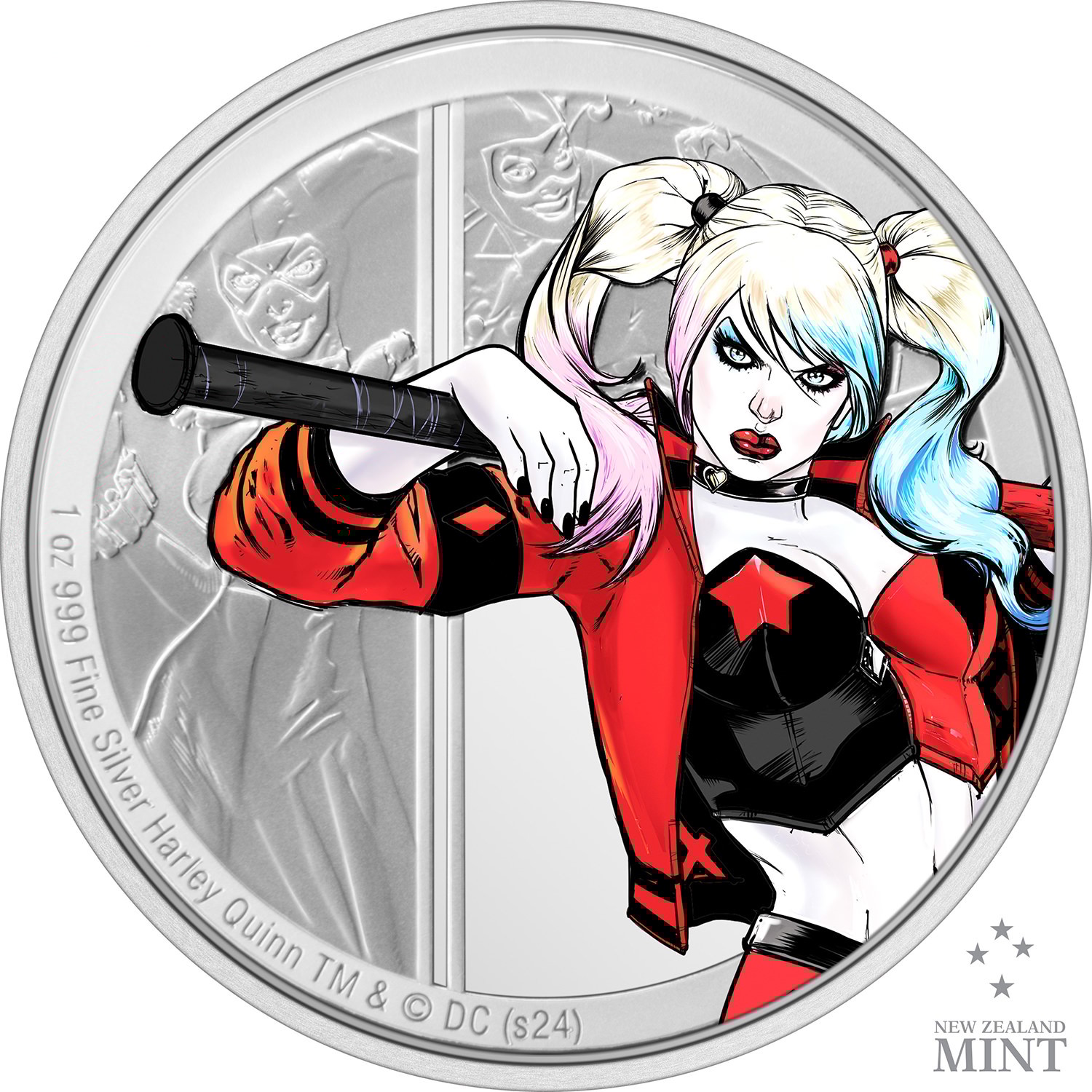 The Harley Quinn 1oz Silver Coin Silver Collectible by New