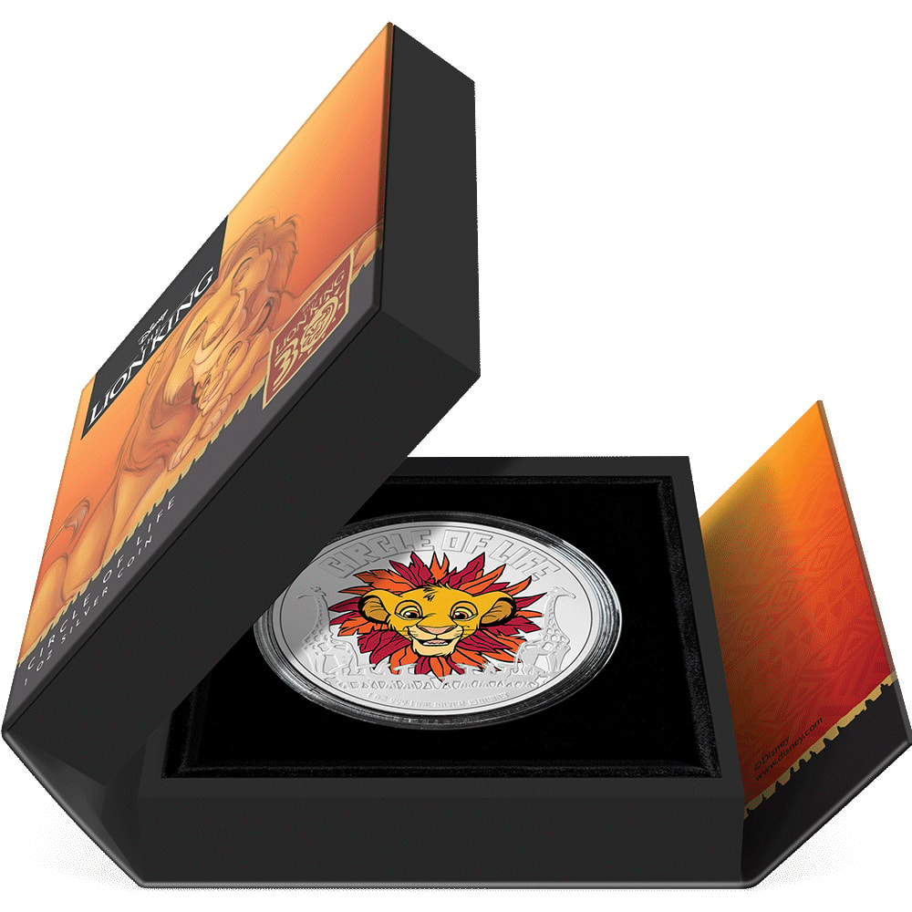 Disney Lion King Circle of Life 1oz Silver Coin Silver Collectible  (Prototype Shown) View 7