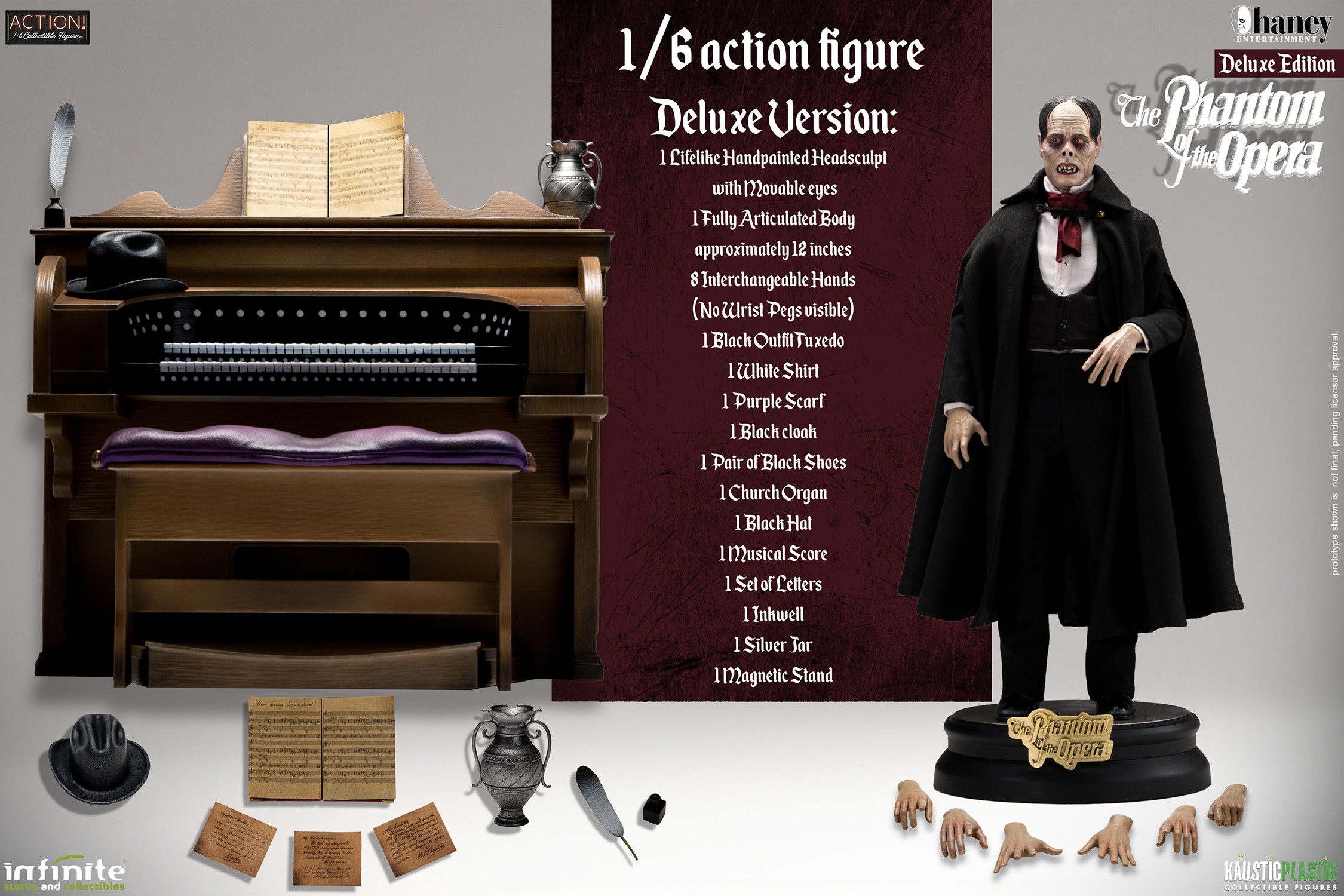 The Phantom of the Opera Lon Chaney as Phantom of the Opera Deluxe Sixth Scale Figure  (Prototype Shown) View 13