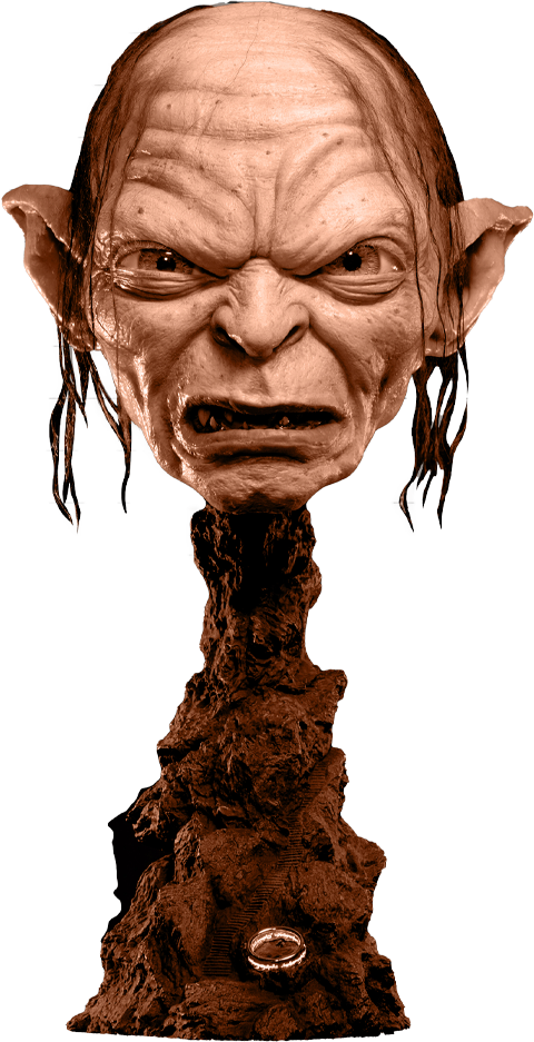 Bust Gollum 3:4 - Weta Sideshow Ltd 1500 - Seigneur Des Anneaux - Résine