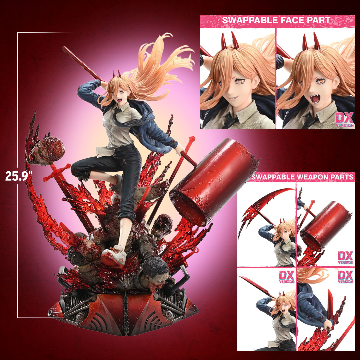 Chainsaw Man Power (Deluxe Version) Quarter Scale Statue  (Prototype Shown) View 2